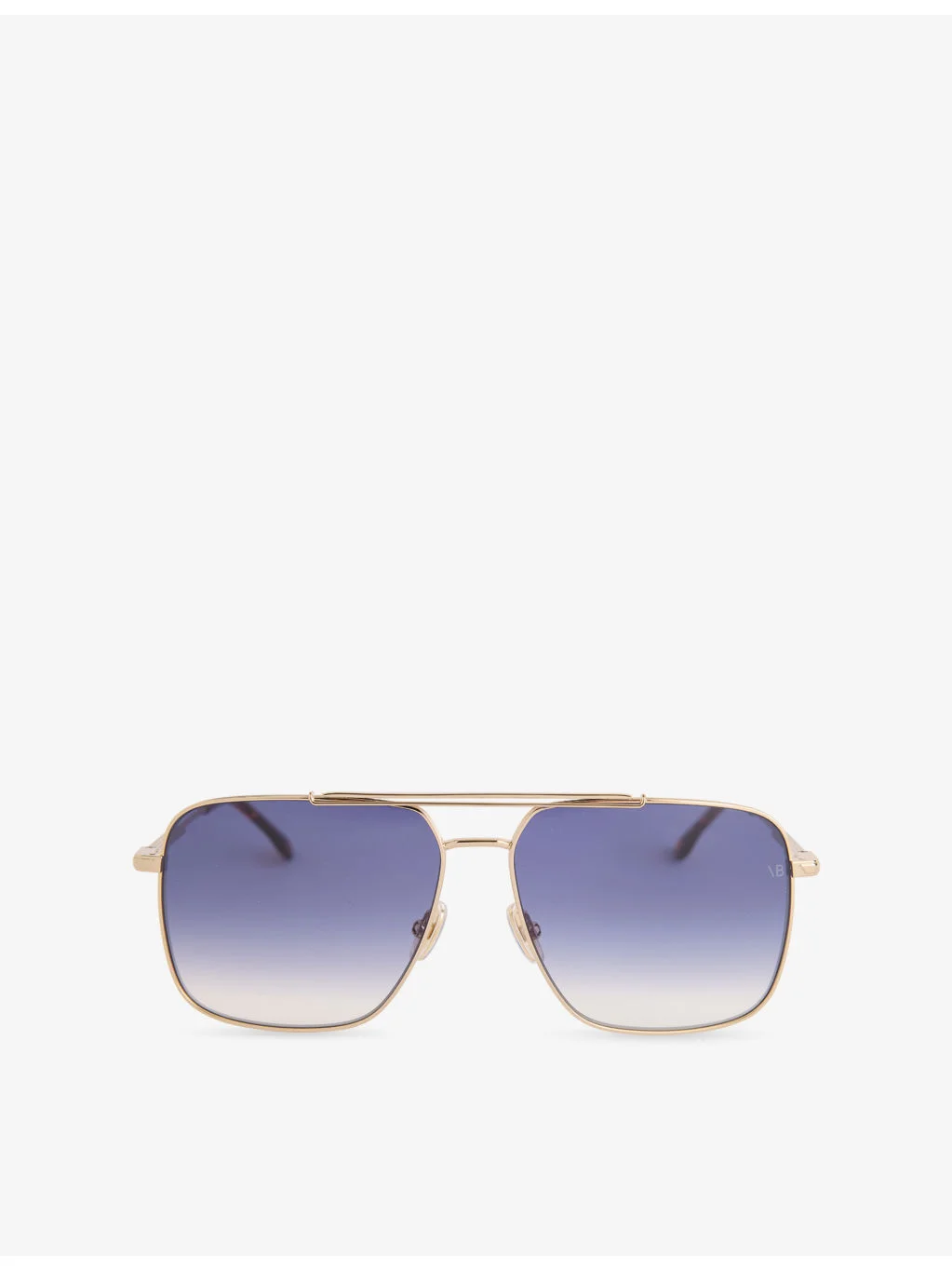 Aviator-Frame Metal Sunglasses - 1