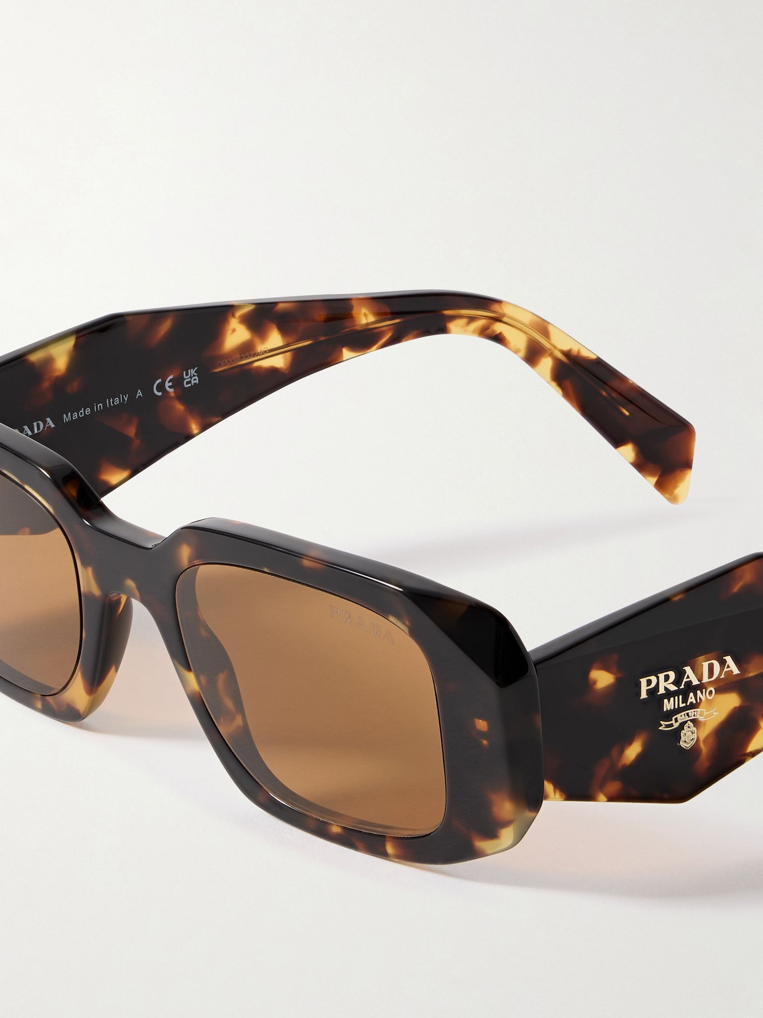 Square-frame tortoiseshell acetate sunglasses Tortoiseshell - 4