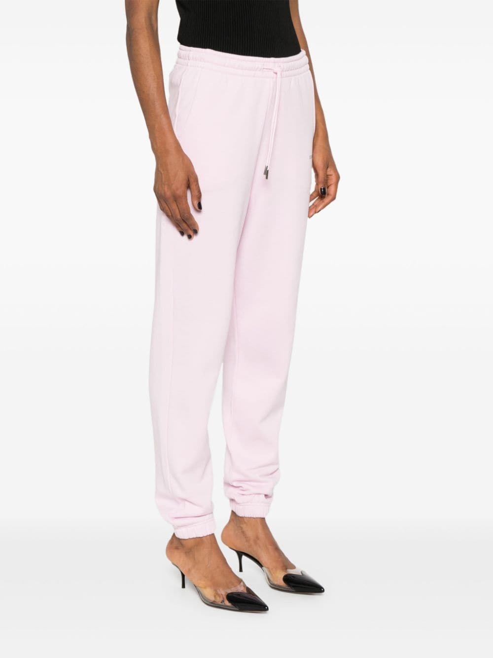 logo-print jersey track pants - 3