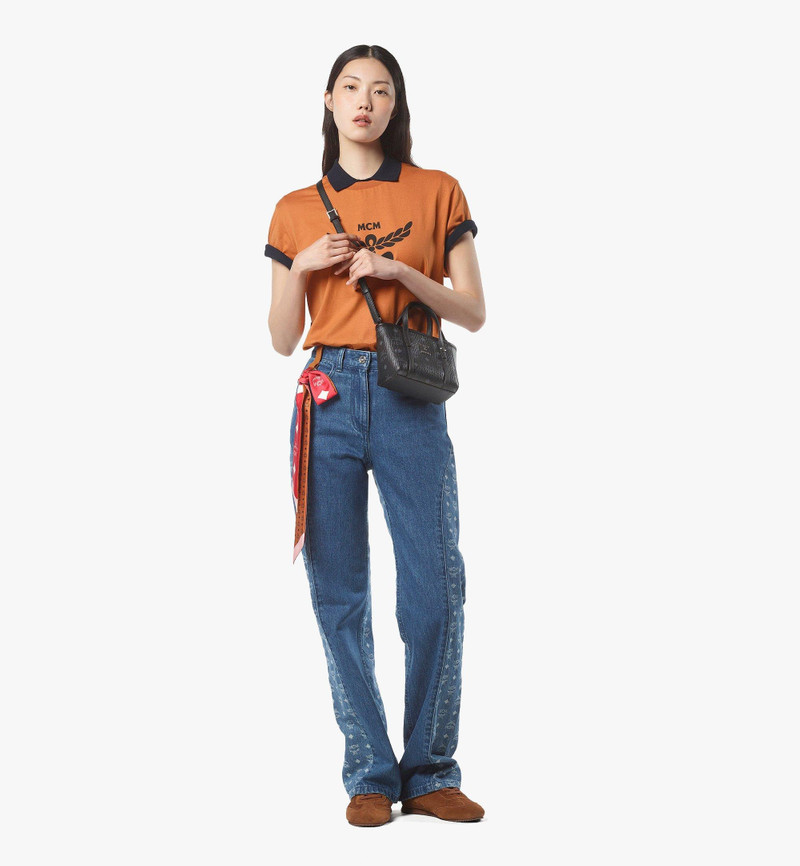 MCM Toni Top-Zip Shopper in Visetos outlook