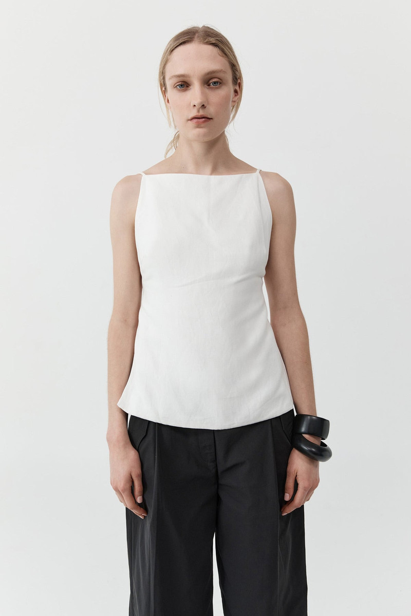 Square Backless Top - Salt 4