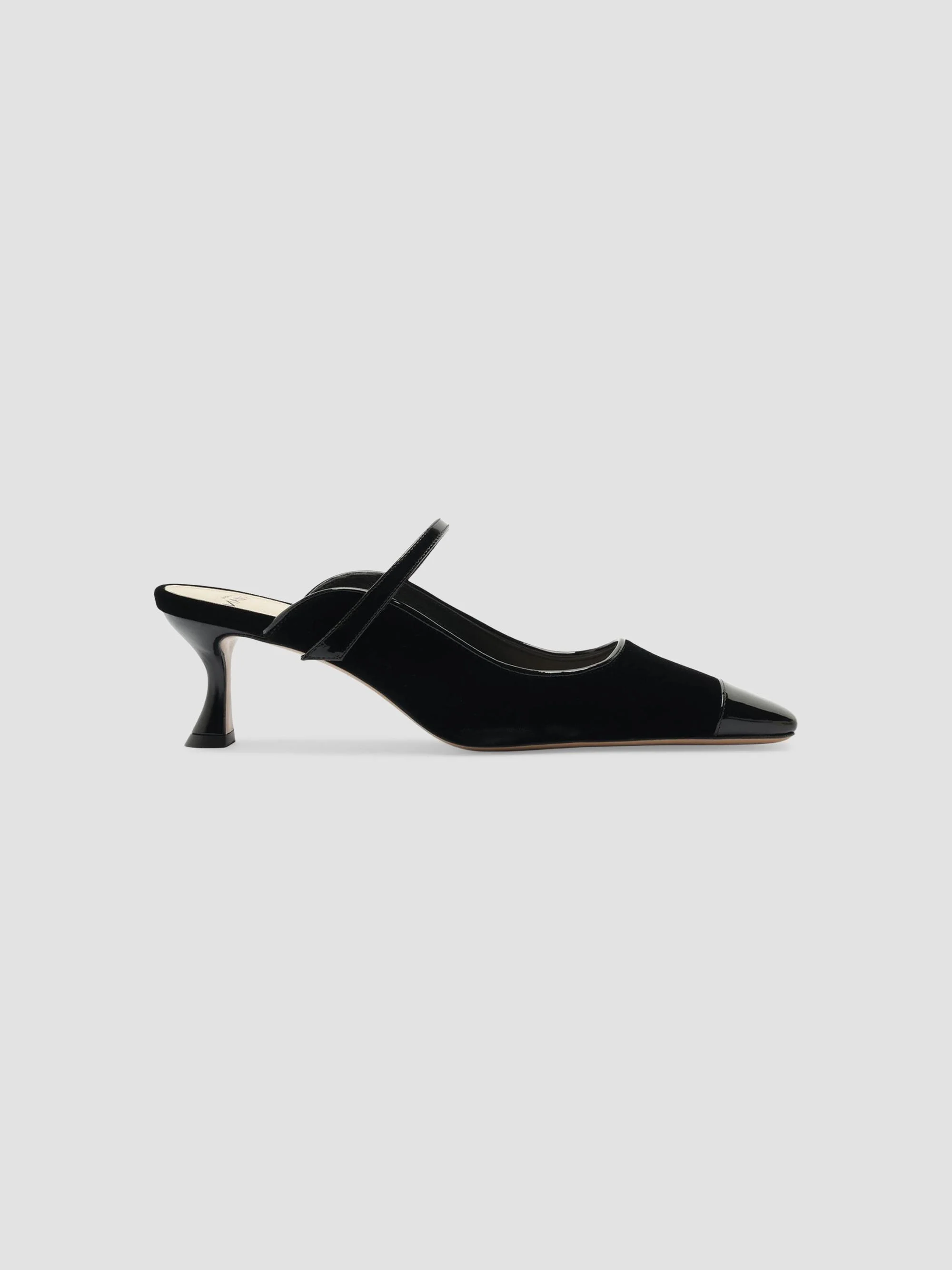 Women's Tita Wave 60MM Velvet Mules - Black - 1