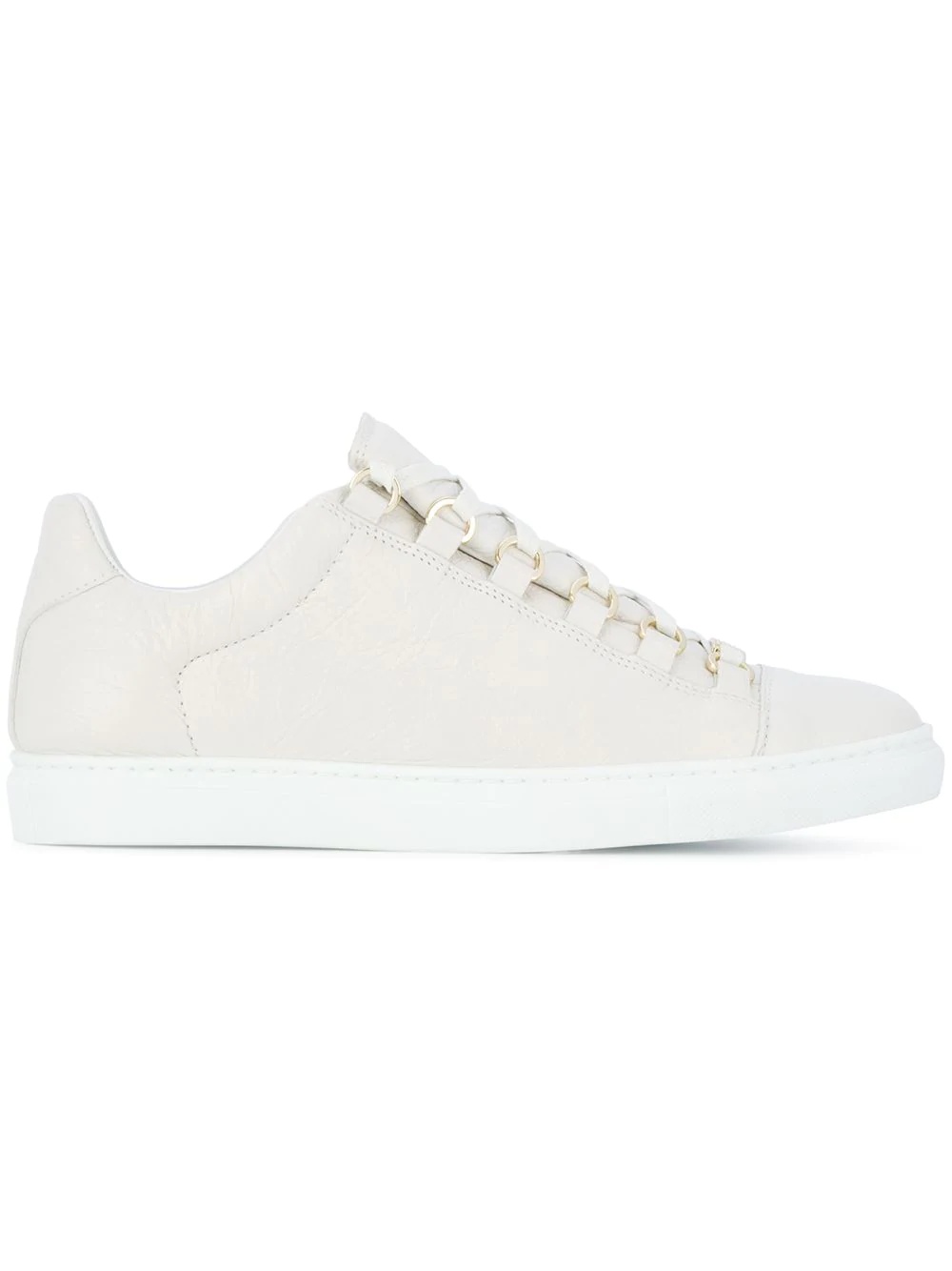 white Arena crinkled leather sneakers - 1