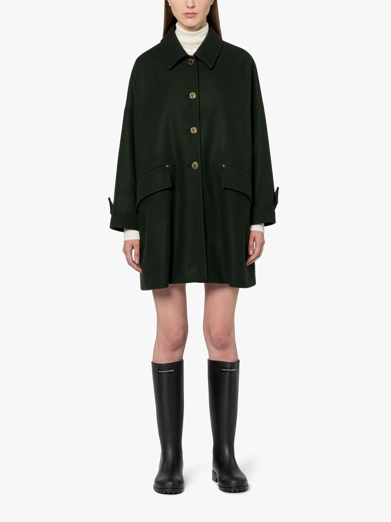 HUMBIE DARK GREEN WOOL OVERCOAT 3