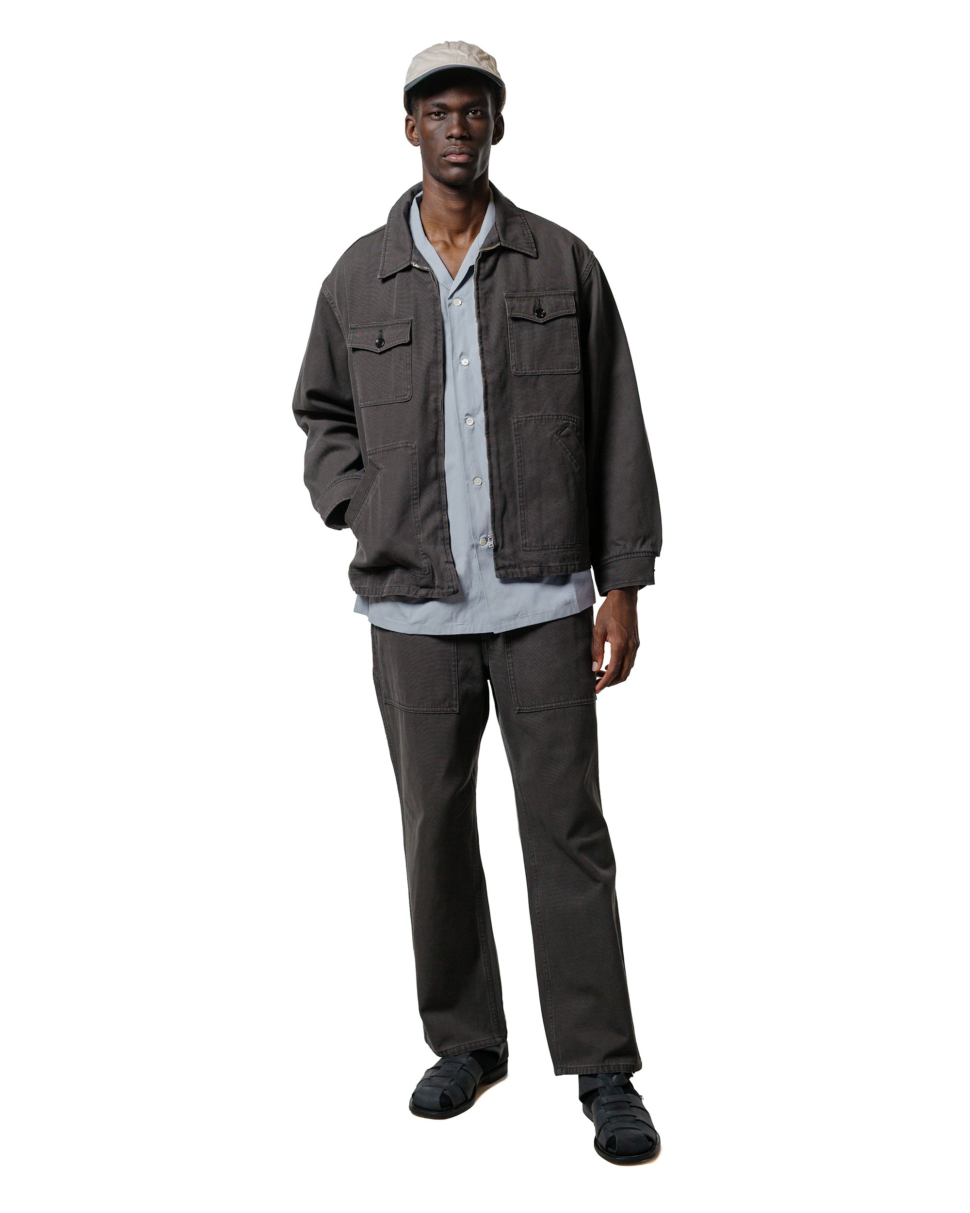 Duck Cloth Workaday Jacket Charcoal - 4