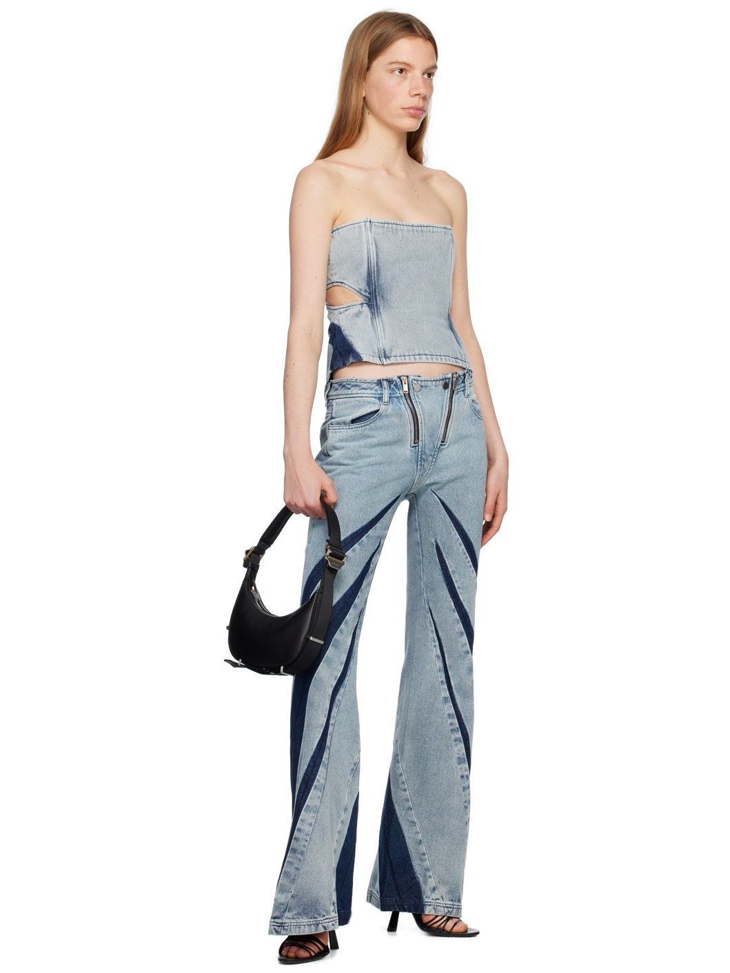 Blue Darted Jeans - 4