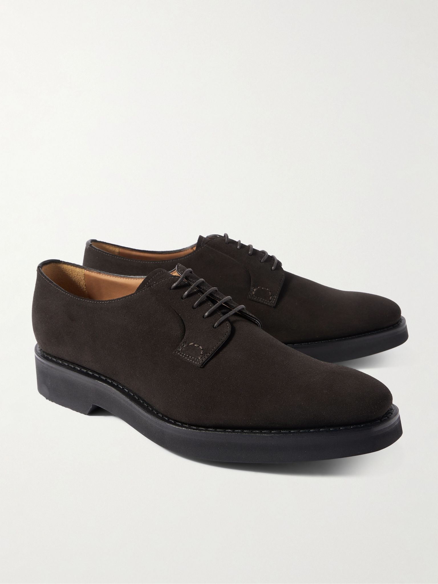 Stratton I Suede Derby Shoes Dark brown - 4