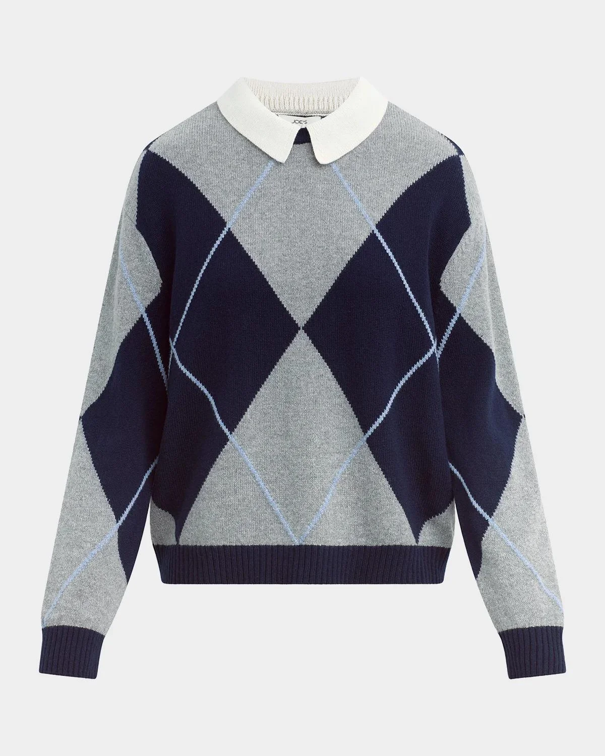 The Jude Argyle Wool-Blend Collared Sweater - 1