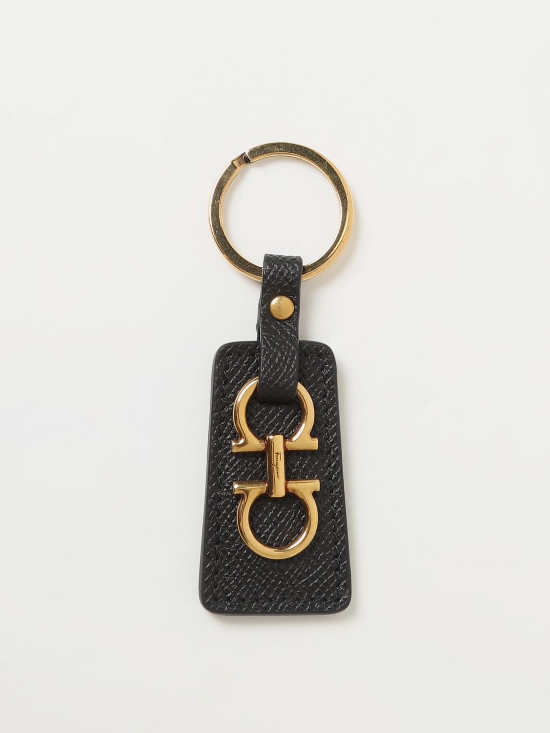 Ferragamo Gancini key ring in leather - 1