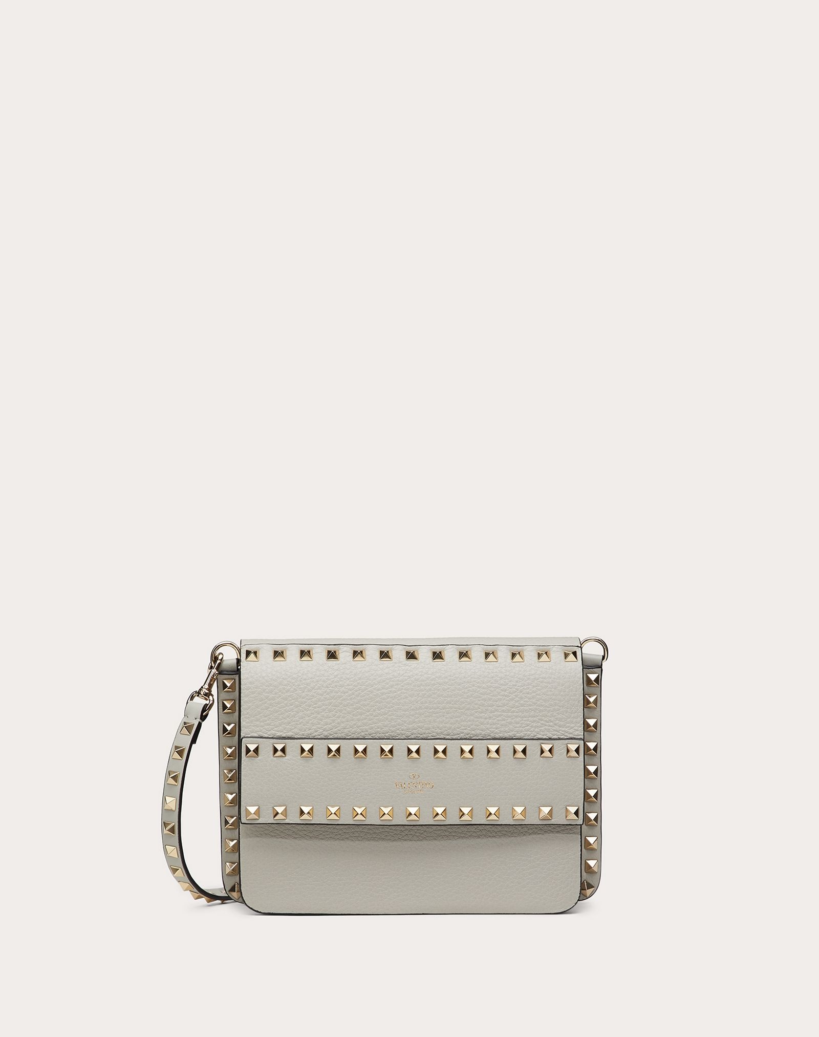 Small Rockstud Grainy Calfskin Crossbody Bag - 1