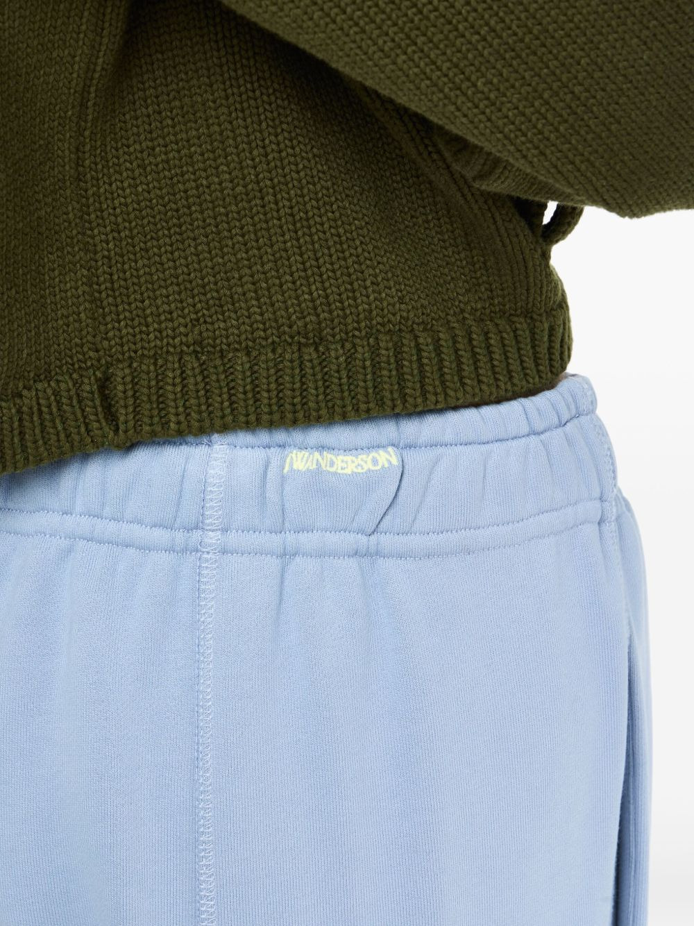 tie-fastening cotton trousers - 5