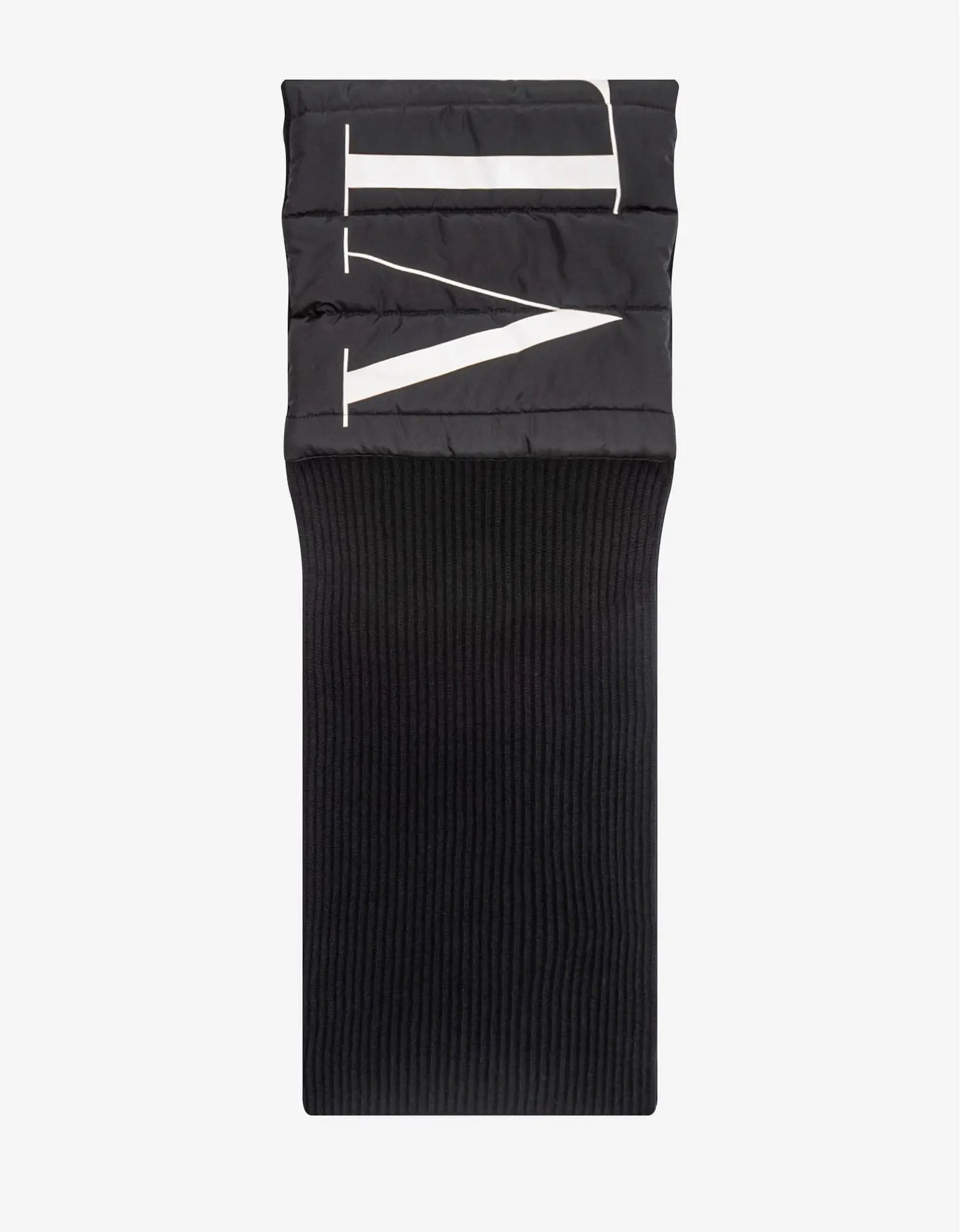 Valentino Black Padded Logo Scarf - 5