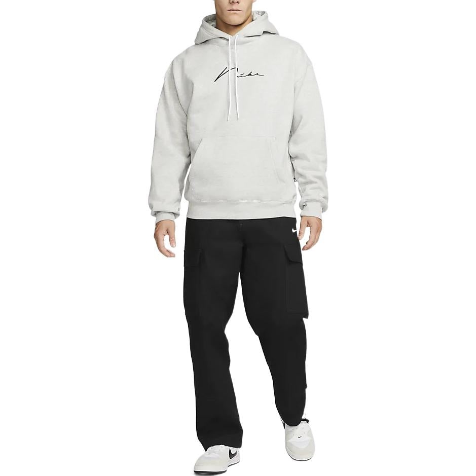 Nike Alphabet Hoodie Men's Grey DQ7317-050 - 5