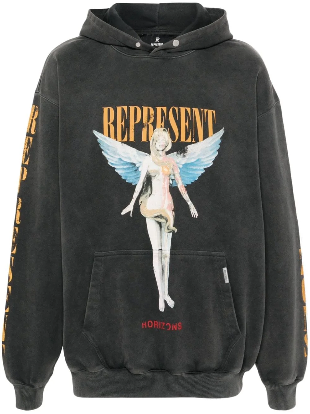 Reborn graphic-print hoodie - 1