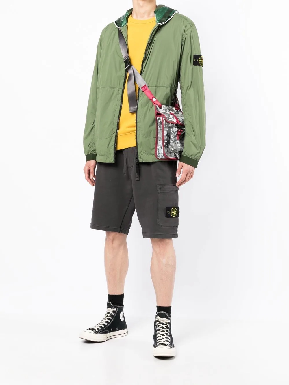 Compass-patch hooded jacket - 2