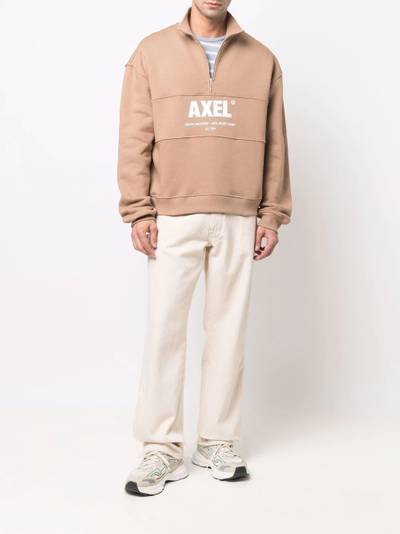 Axel Arigato logo-print funnel neck jumper outlook