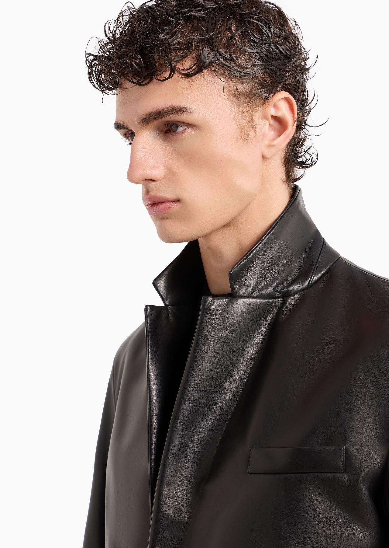 Single-breasted, nappa-leather jacket - 5