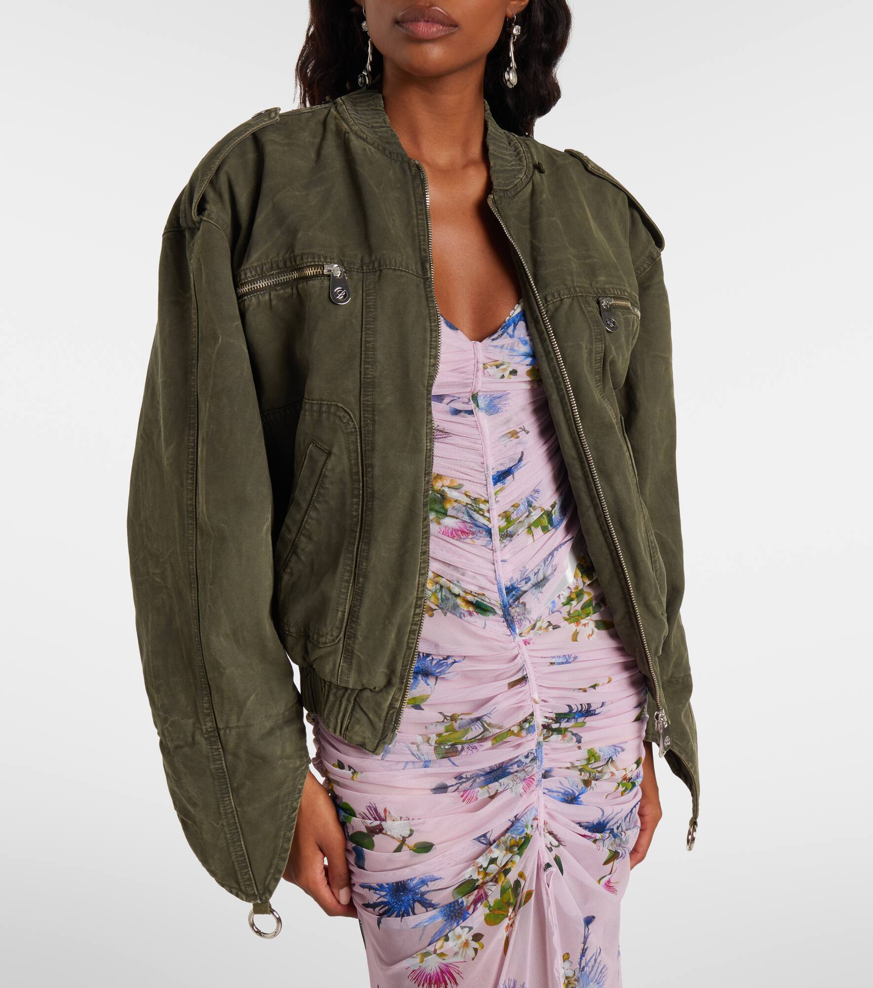 Cotton canvas bomber jacket - 6