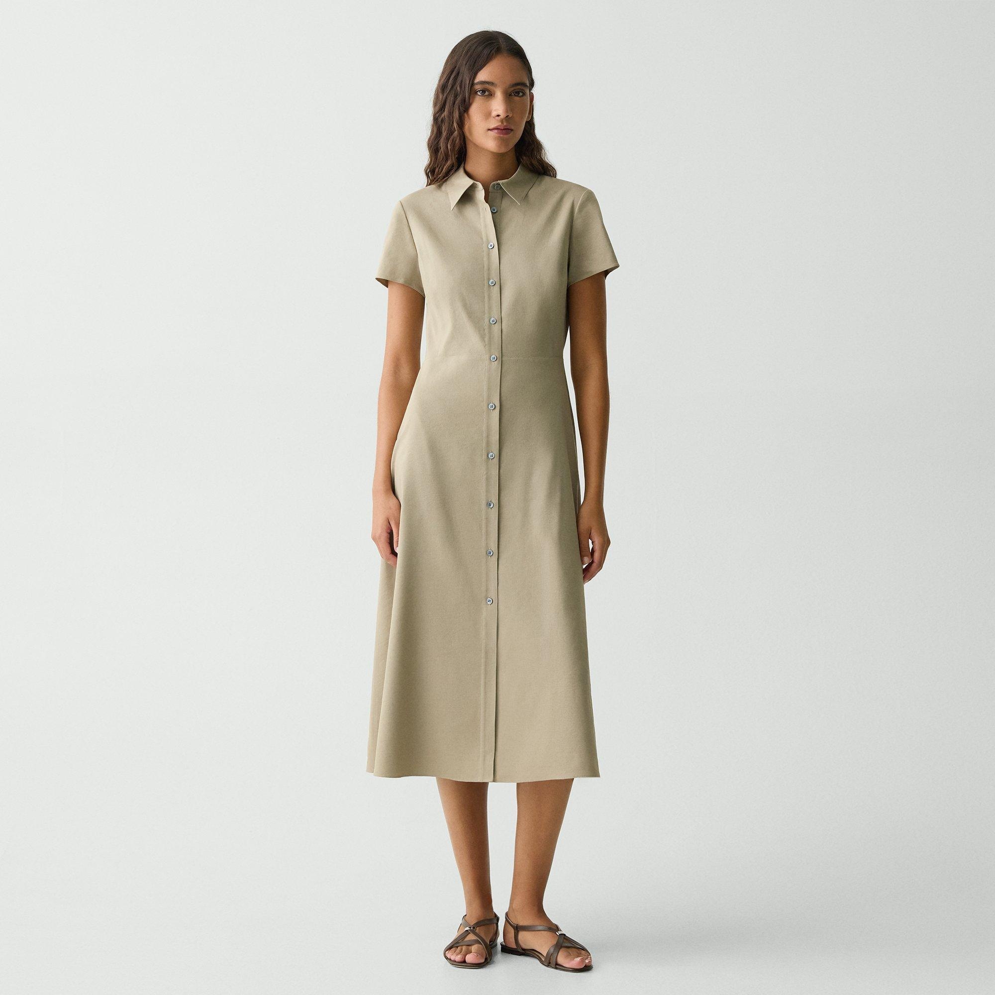Midi Shirt Dress in Good Linen - 3