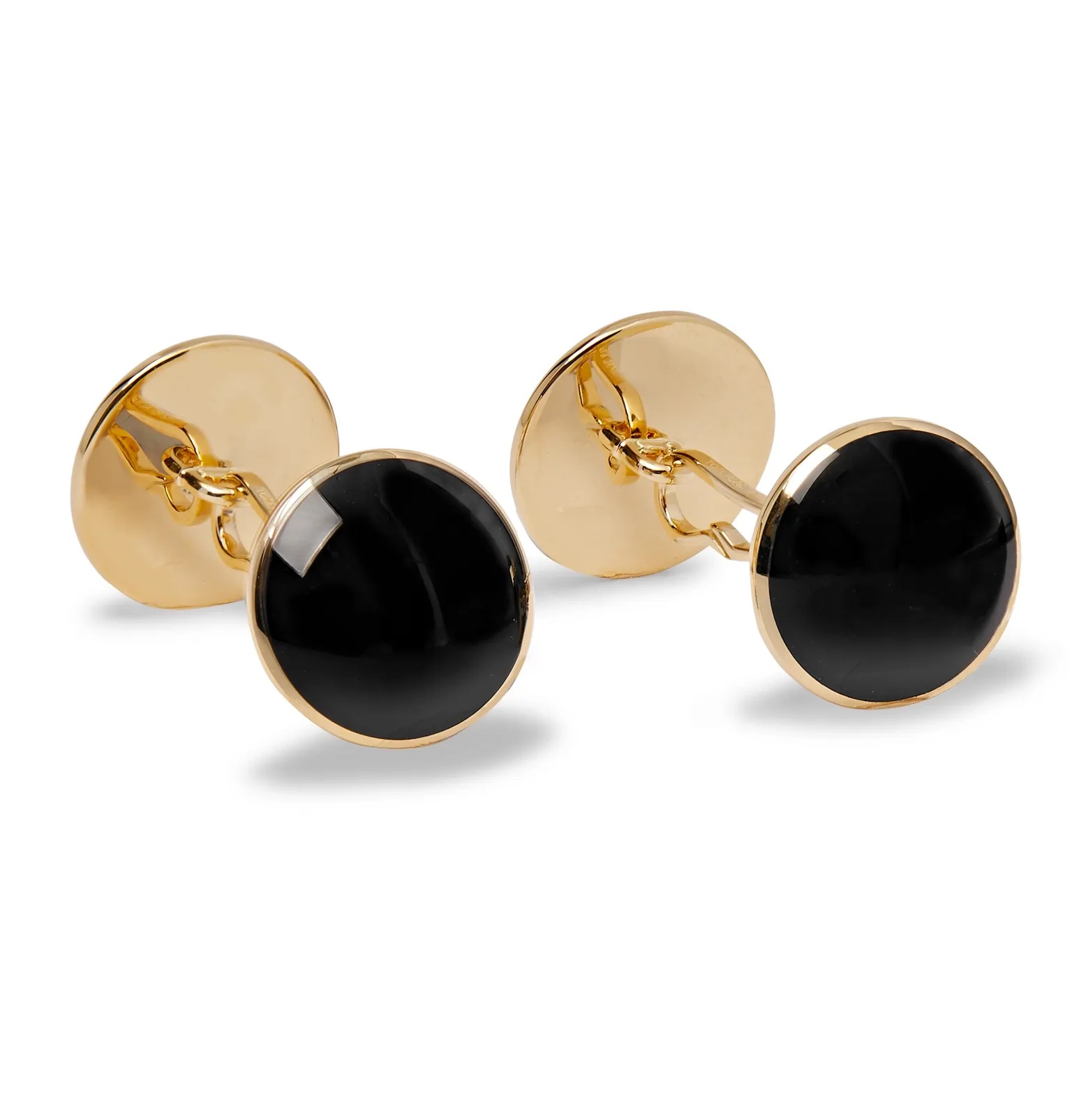 18-Karat Gold Onyx Cufflinks - 1