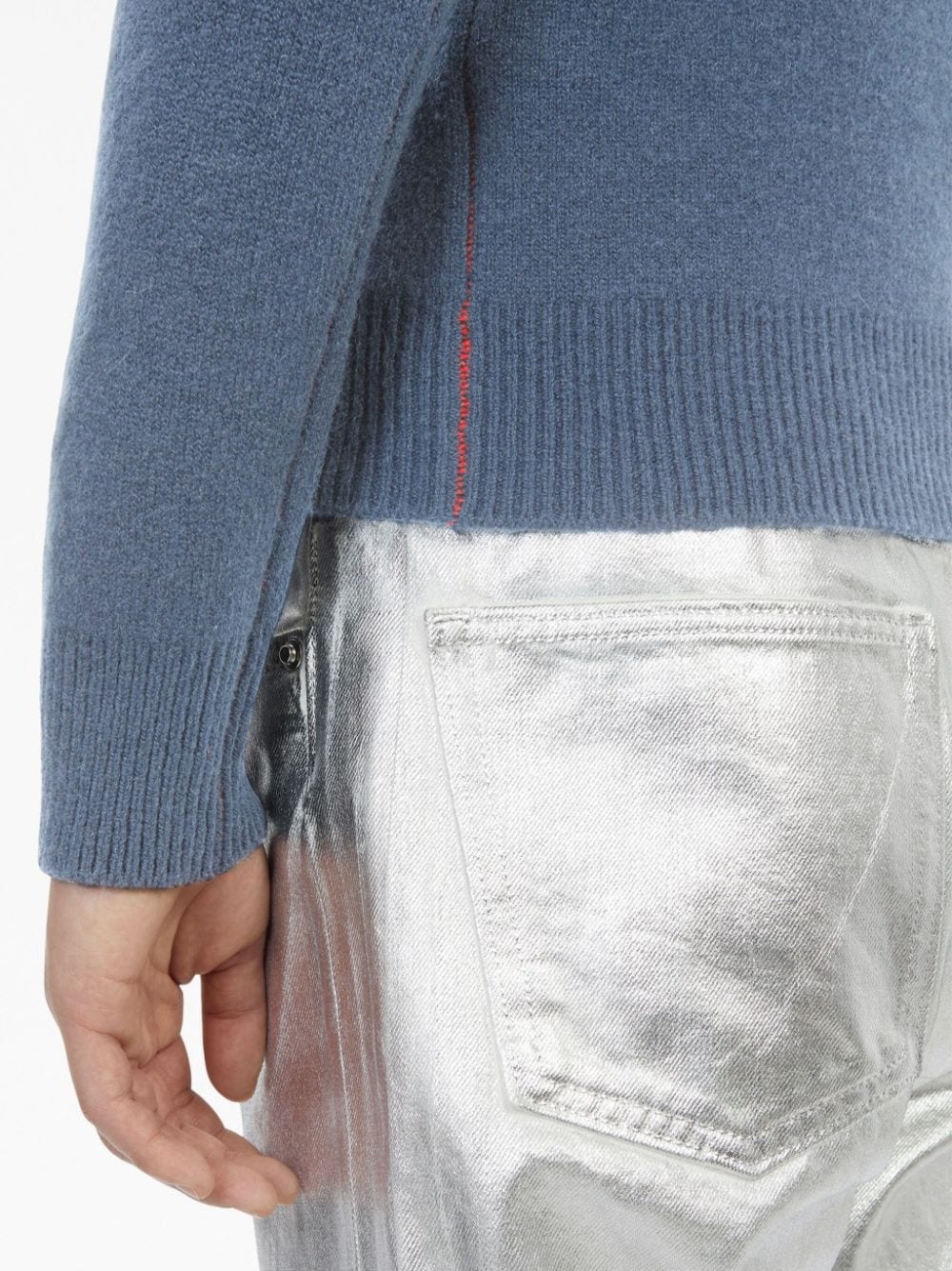 logo-plaque crew-neck jumper - 6