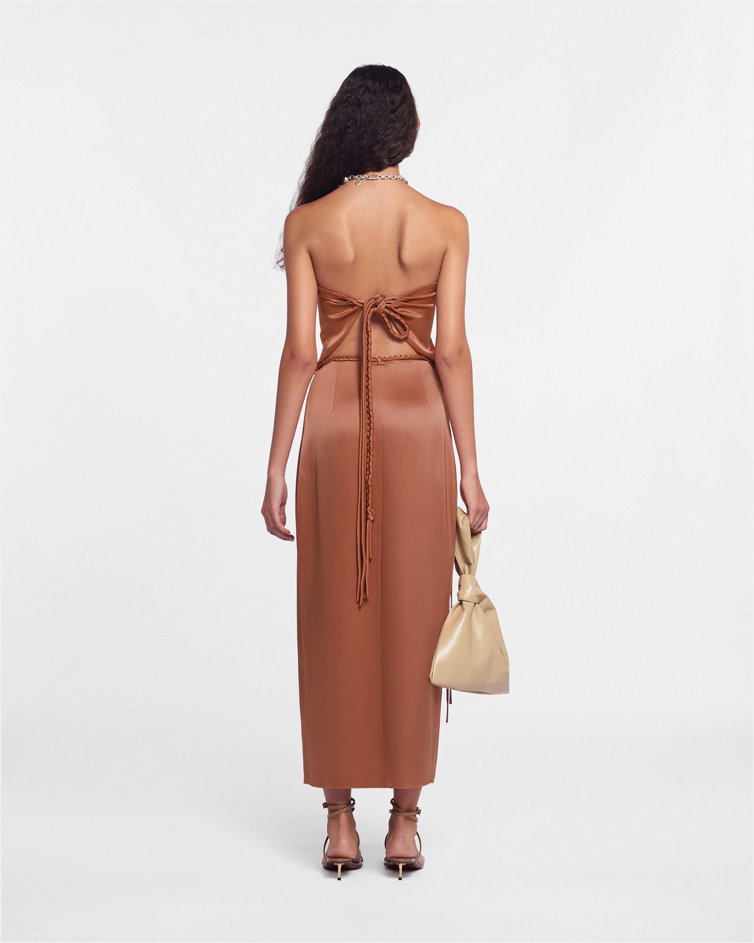 Slip Satin Wrap Skirt - 2