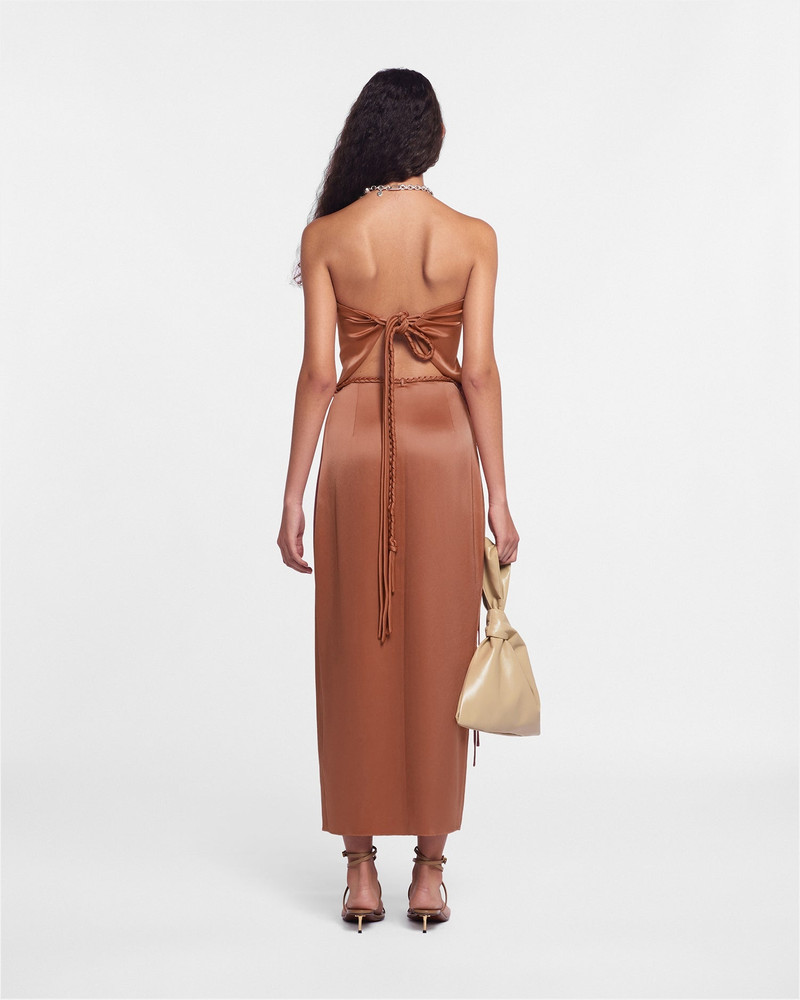 Nanushka Slip Satin Wrap Skirt outlook