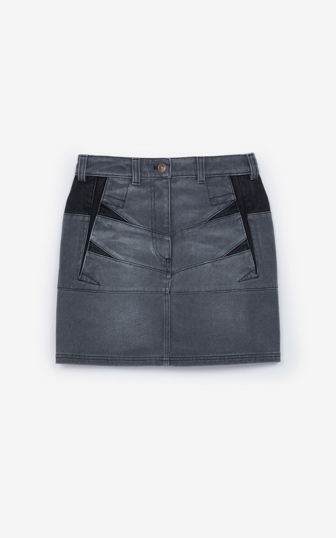 Denim mini skirt - 1
