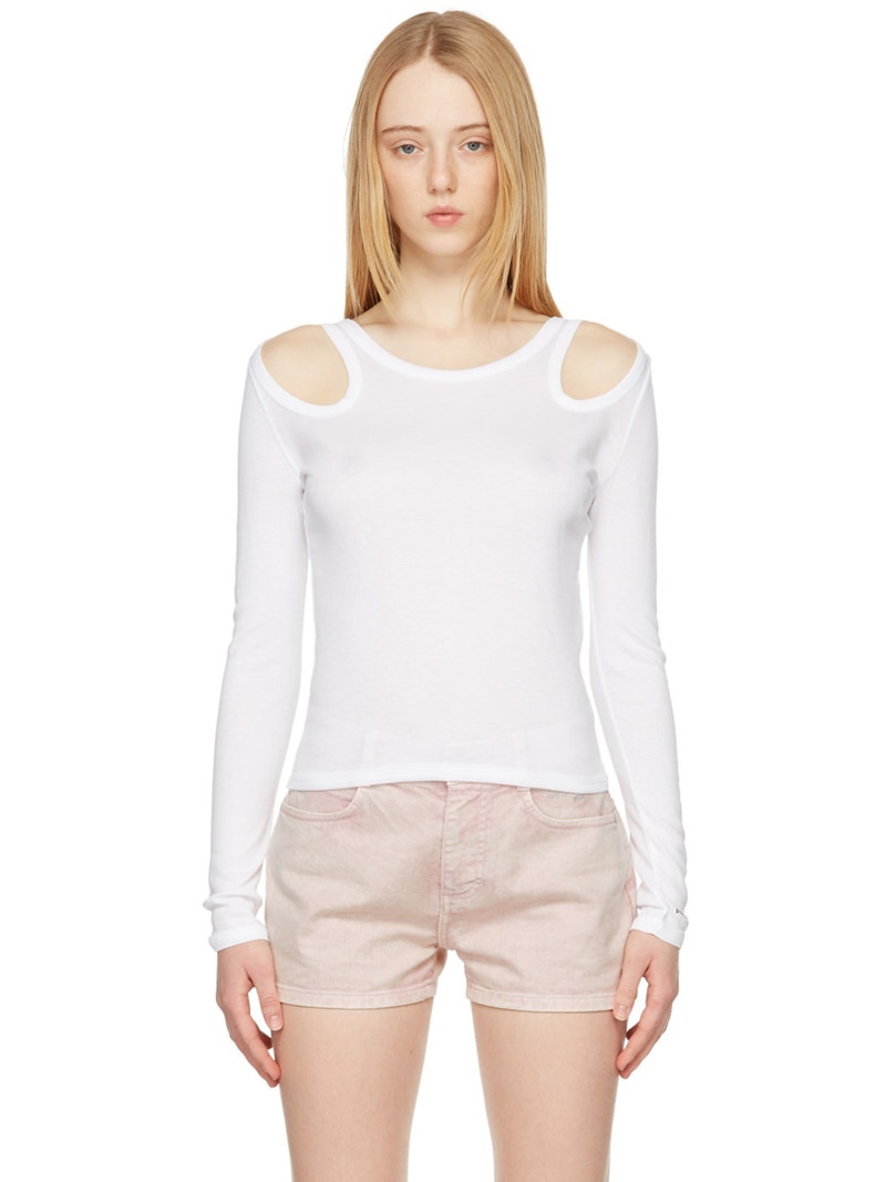 White Cut-Out T-Shirt 1
