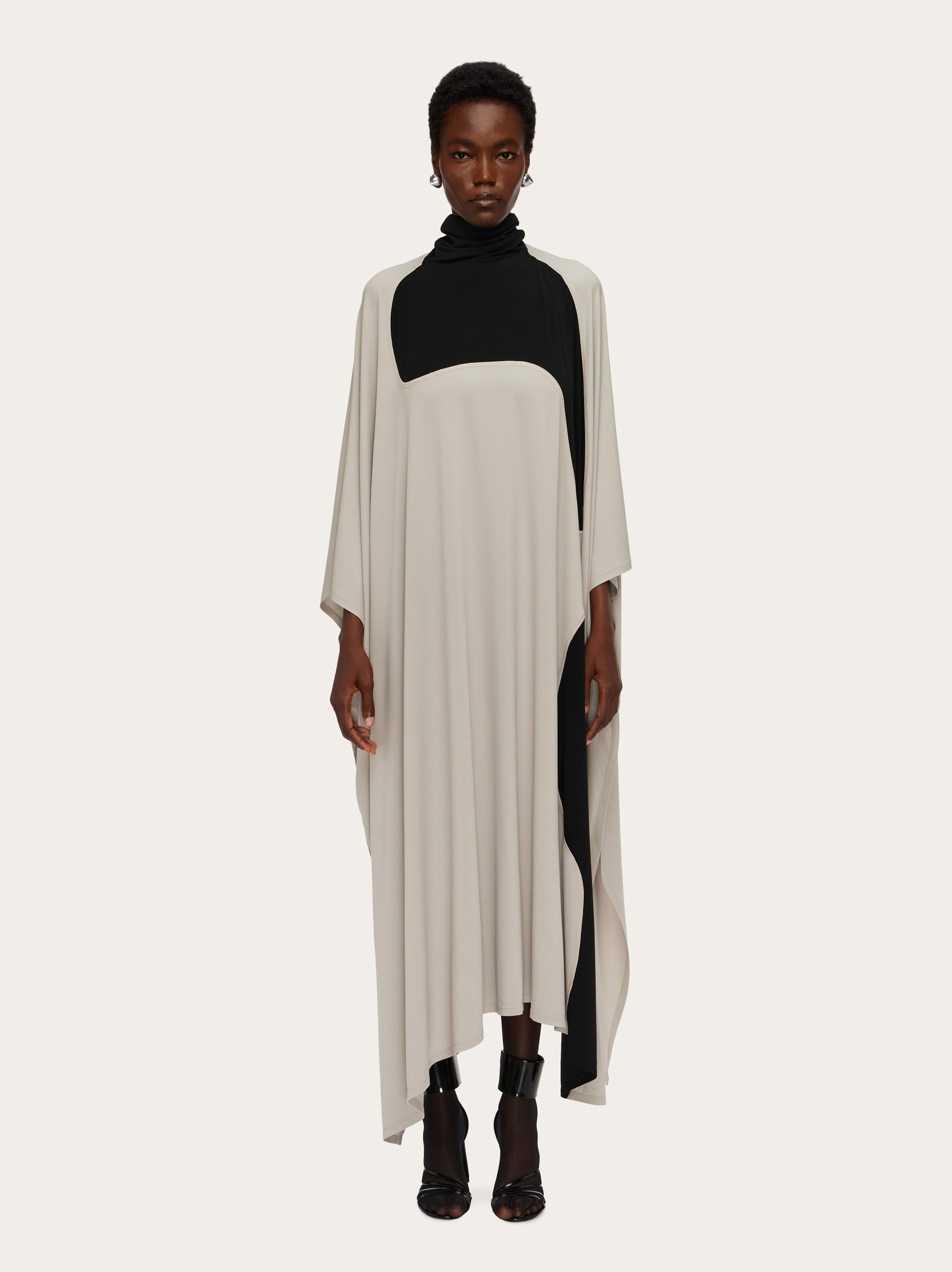 High neck kaftan with sash inlay - 2