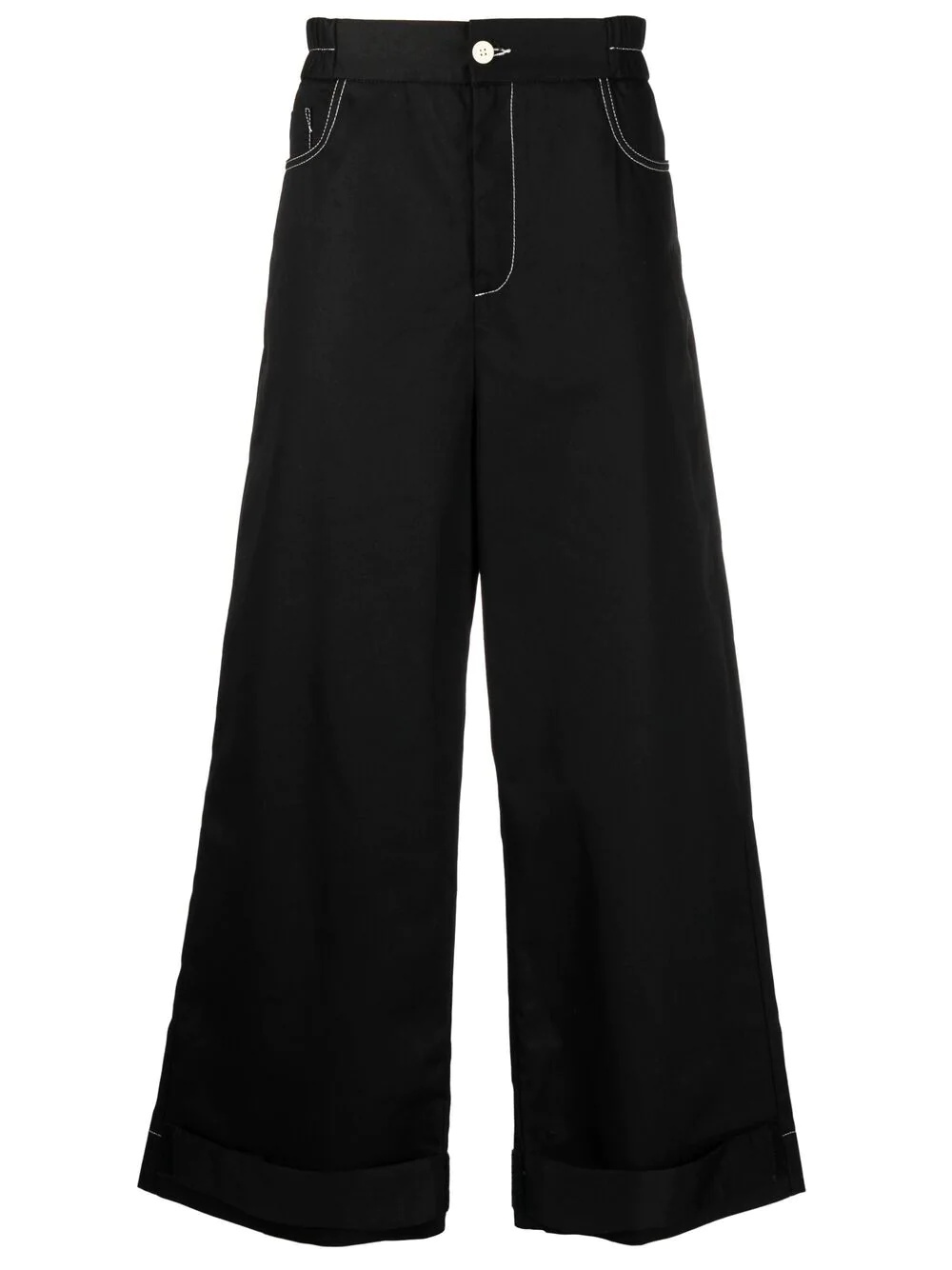 contrasting-stitch trousers - 1