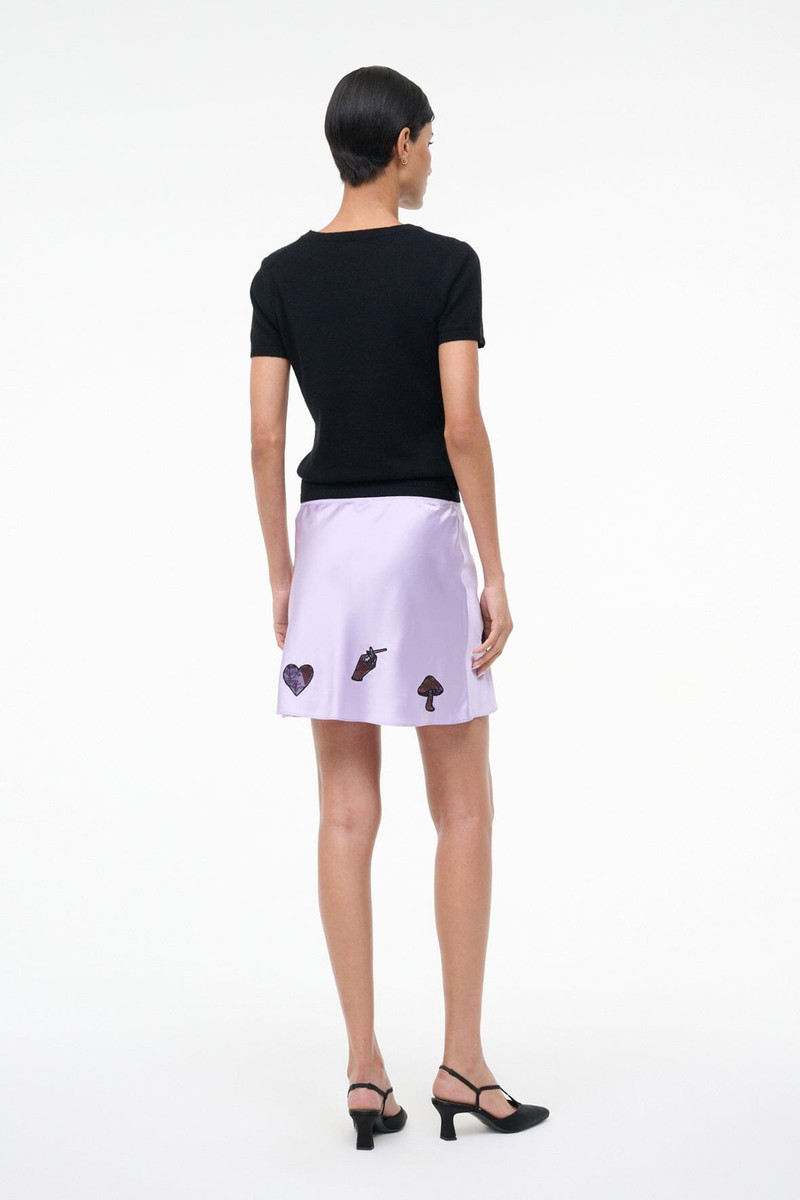 STAUD KIN SILK MINI SKIRT WISTERIA 4