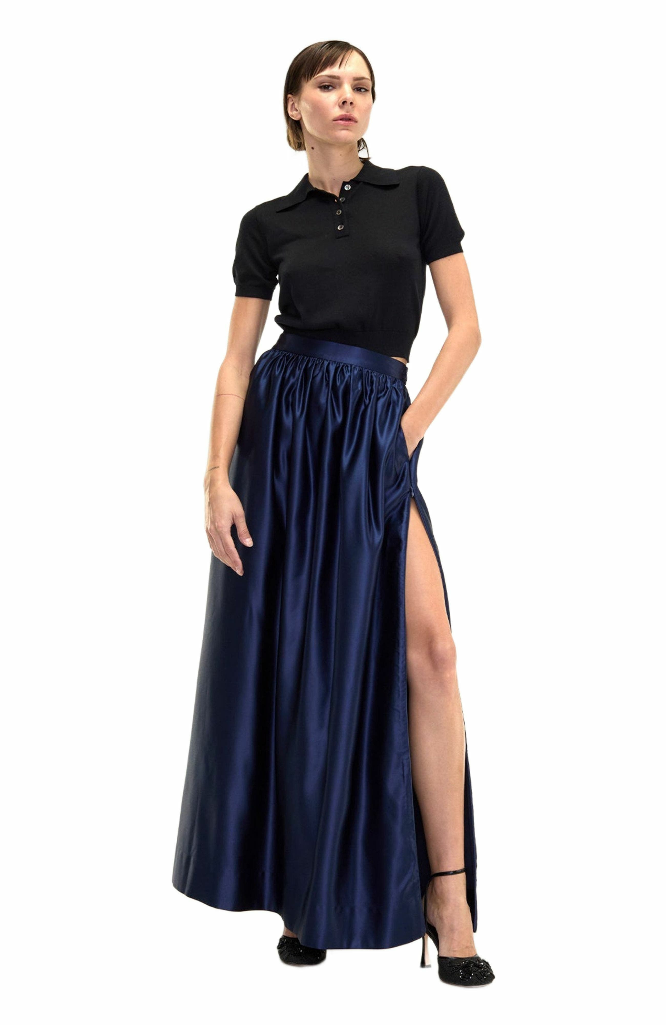 Cynthia Rowley Belle Maxi Skirt in Navy at Nordstrom - 1