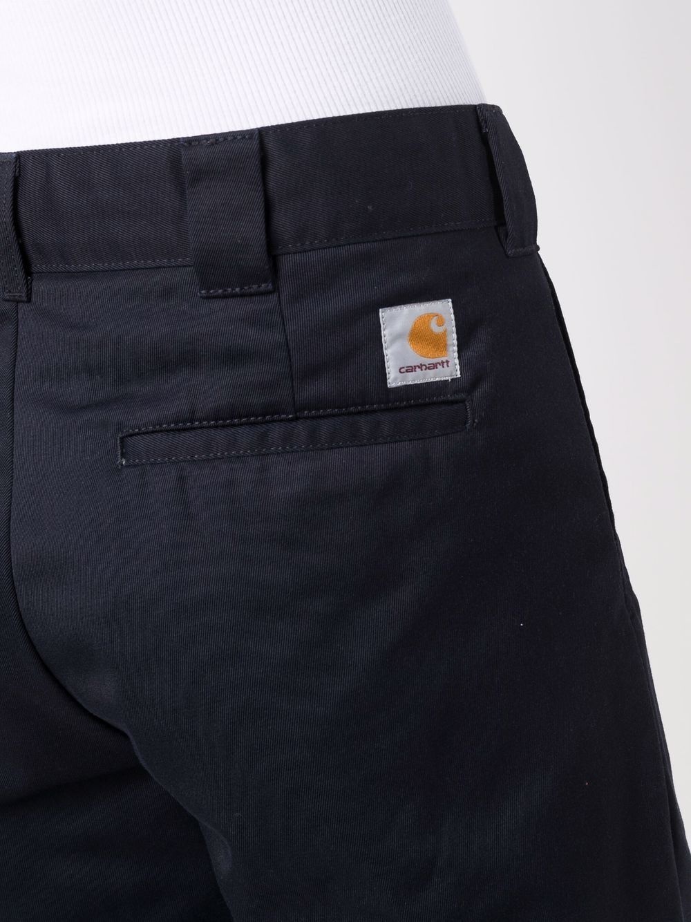 logo-patch straight-leg trousers - 5