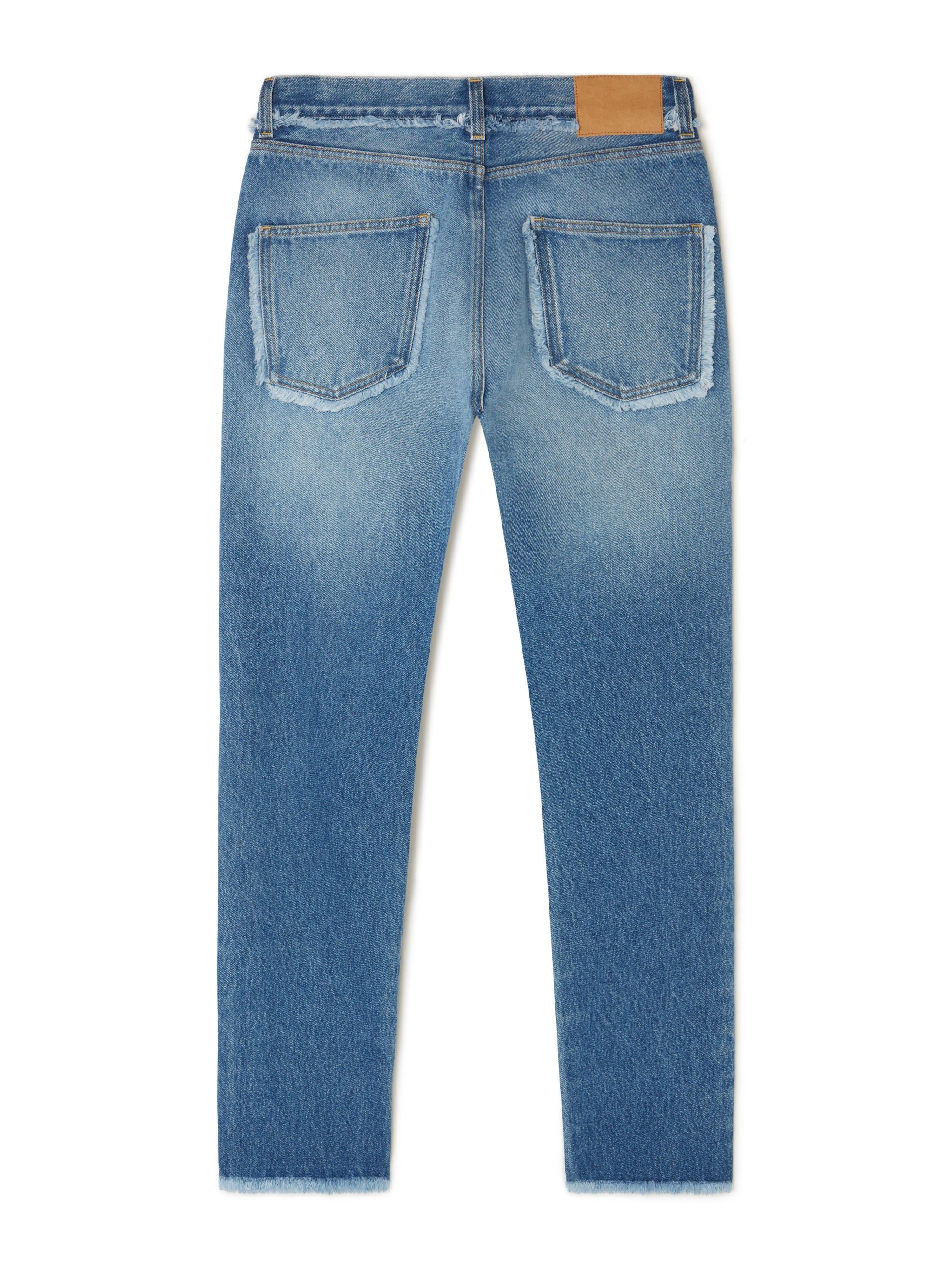 Fringed Regular Denim Pants - 3