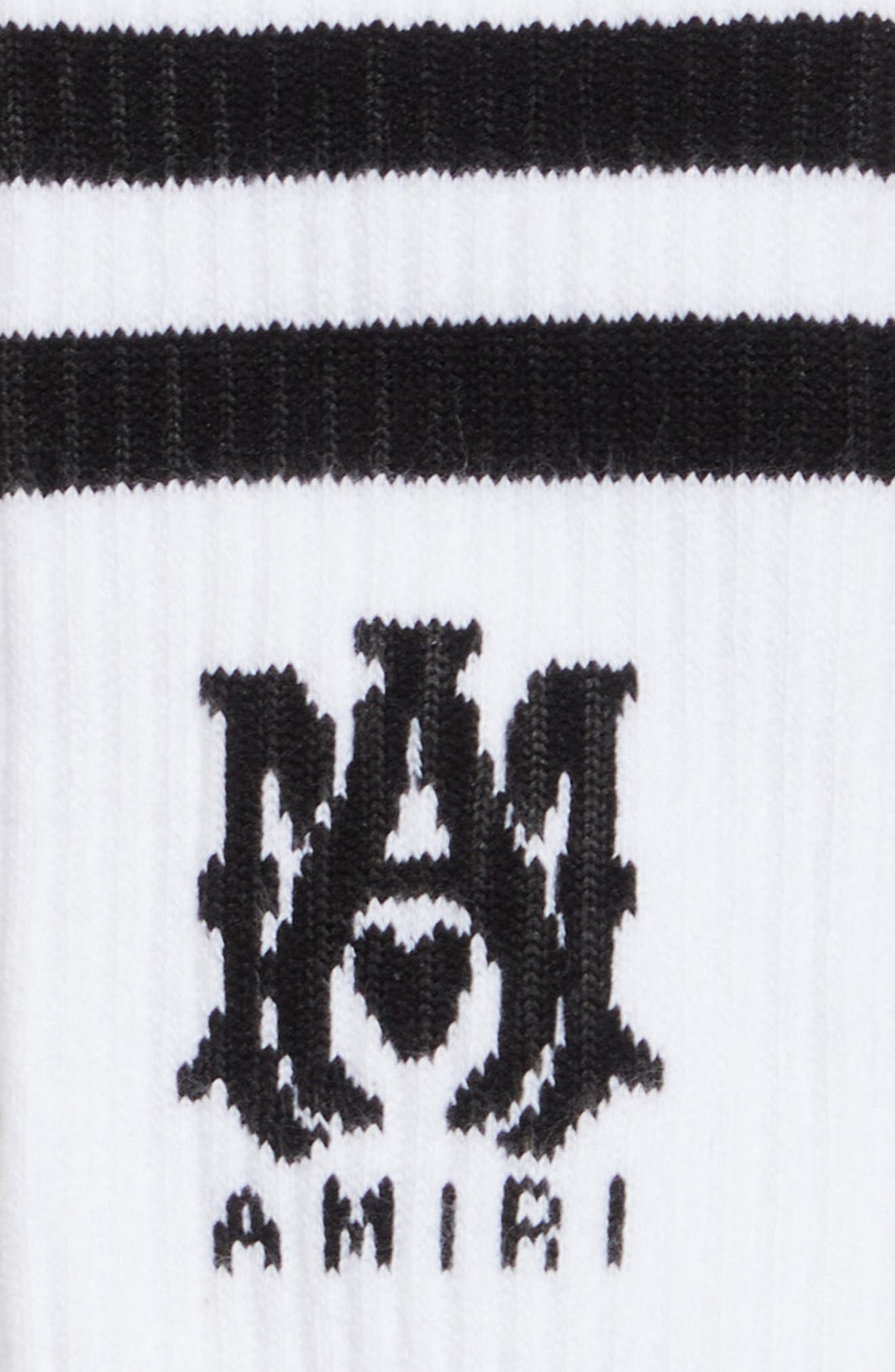 AMIRI M.A. Logo Crew Socks in Black/white at Nordstrom - 2