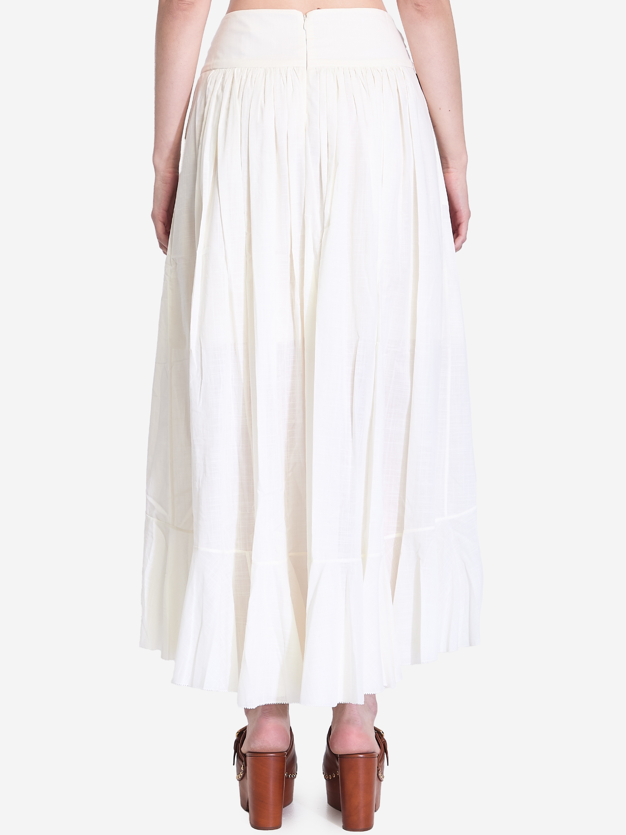 スカート Zimmermann Ivory Maxi Skirt Zimmermann Ivory Maxi Skirt | leam | REVERSIBLE