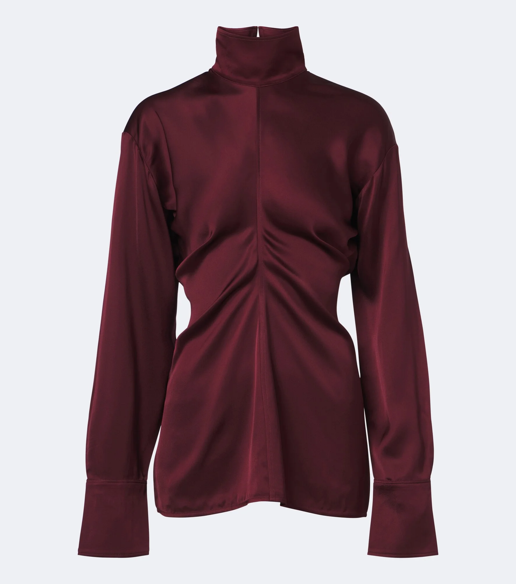 Slouch draped crêpe satin blouse - 1