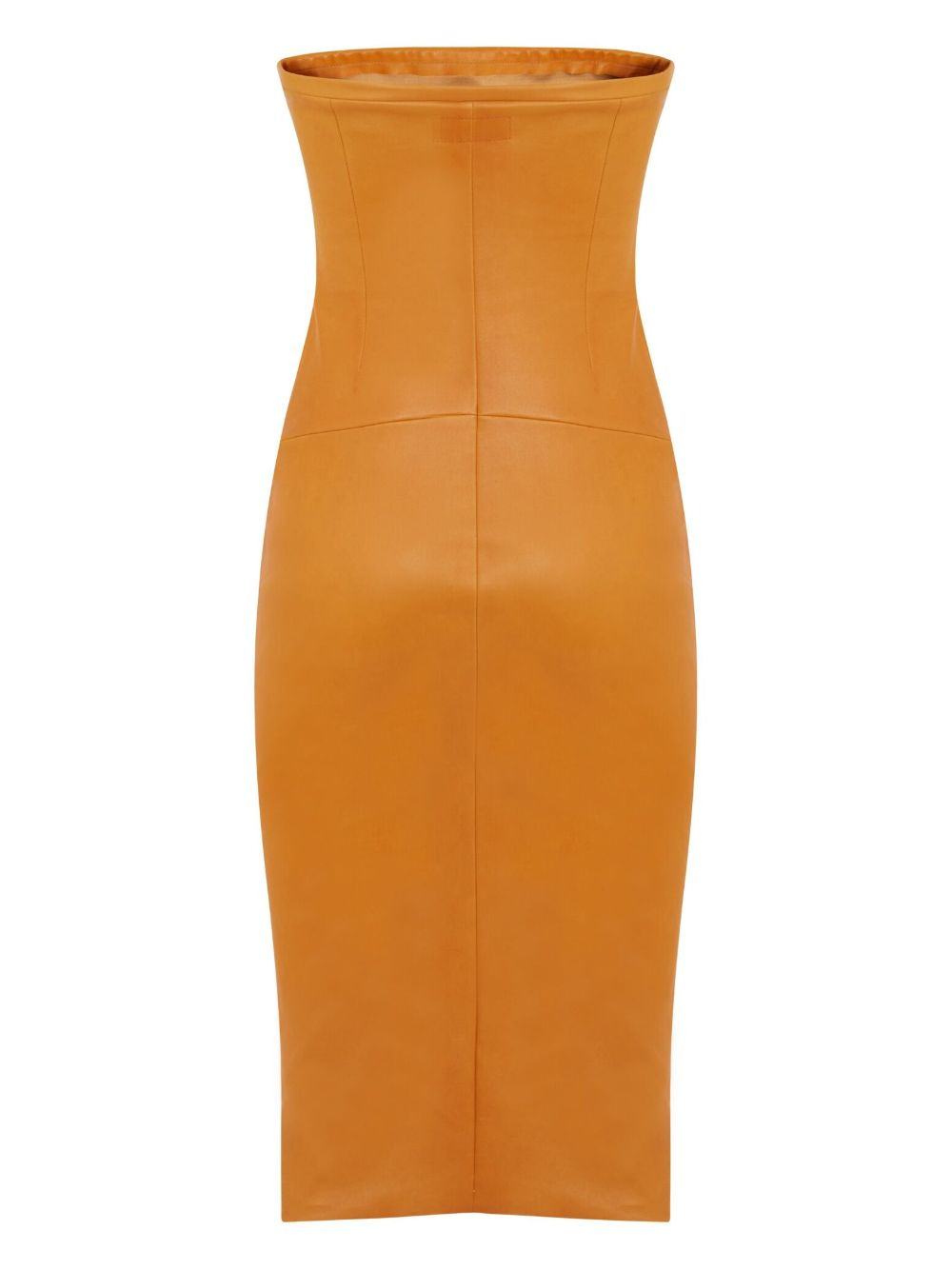 Monica 25 strapless leather midi dress - 5