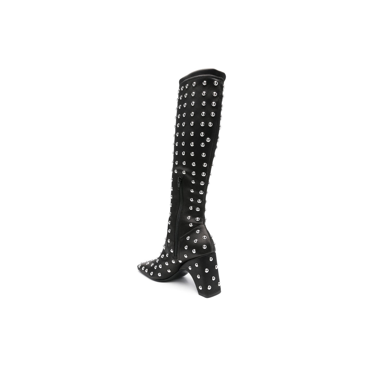 STUDDED BRIDGE STRETCH BOOTS (BLACK/SILVER) - 4
