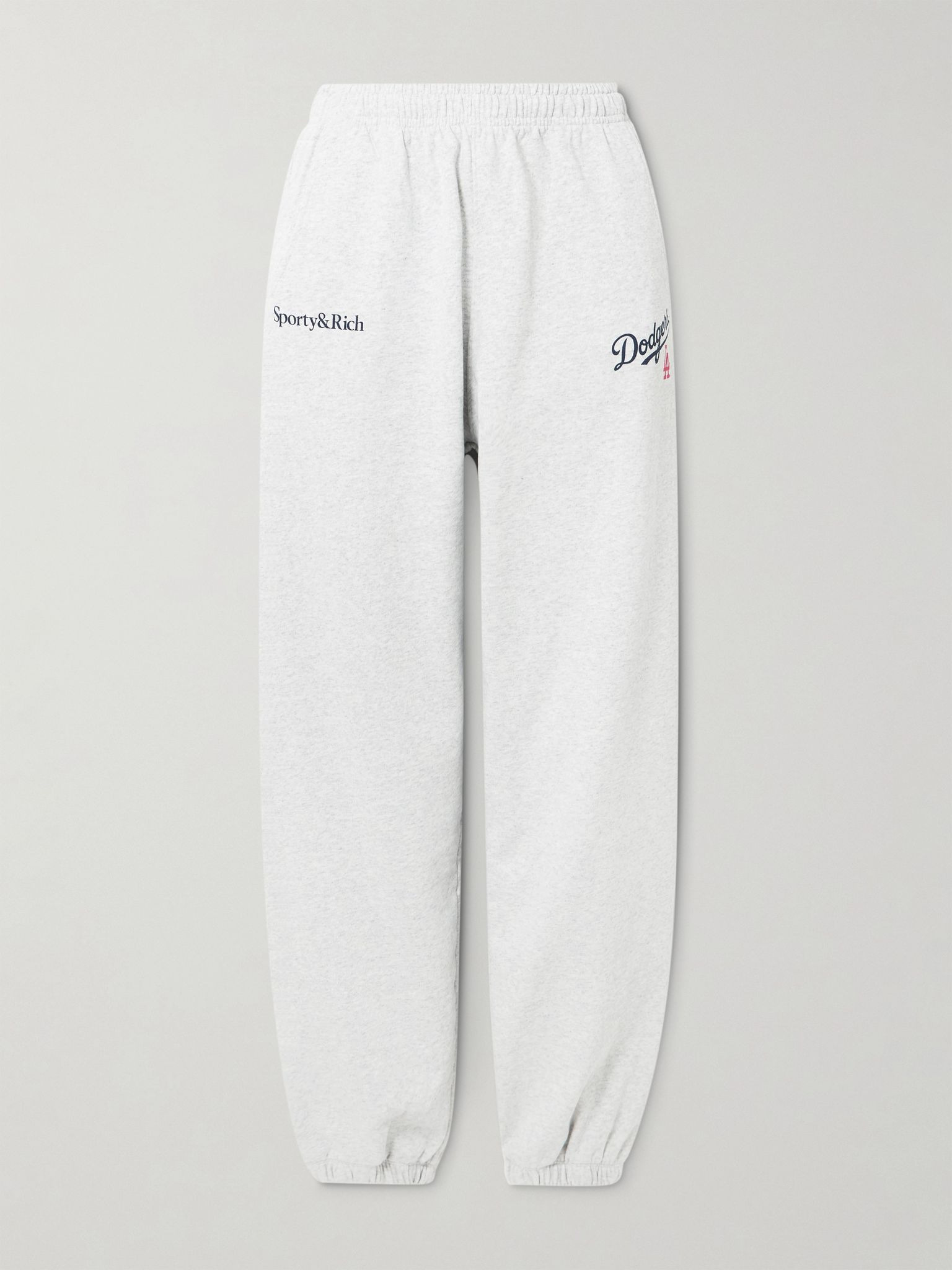 + LA Dodgers printed cotton-jersey sweatpants Light gray - 1