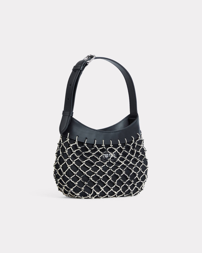 'KENZOAMA' shoulder bag in canvas and fishnet 1