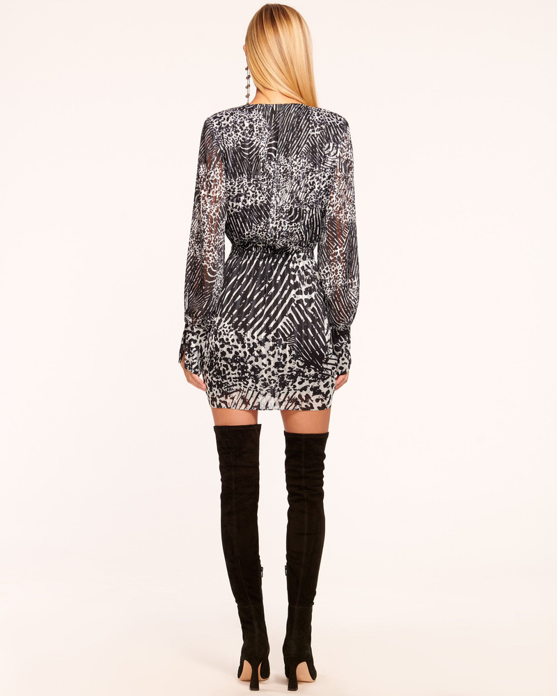 Cecelia Long Sleeve V-Neck Mini Dress 4