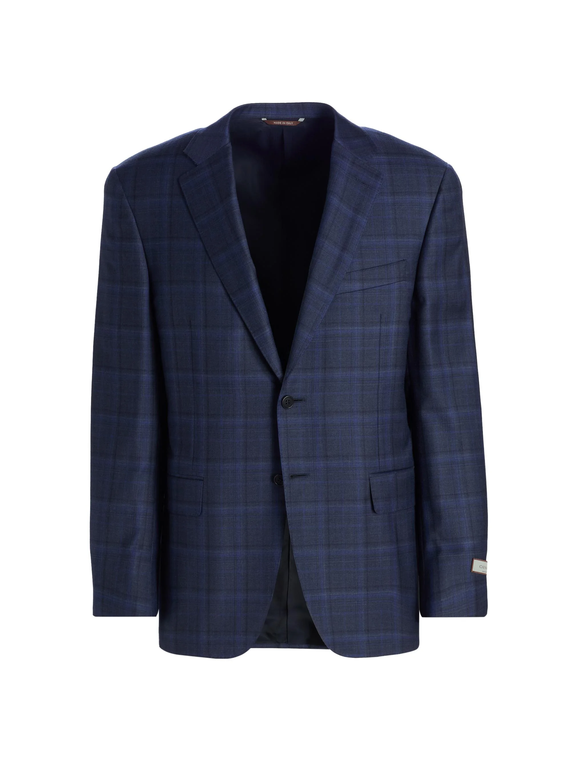 Men's Siena Plaid Wool Sport Coat - Blue - 1