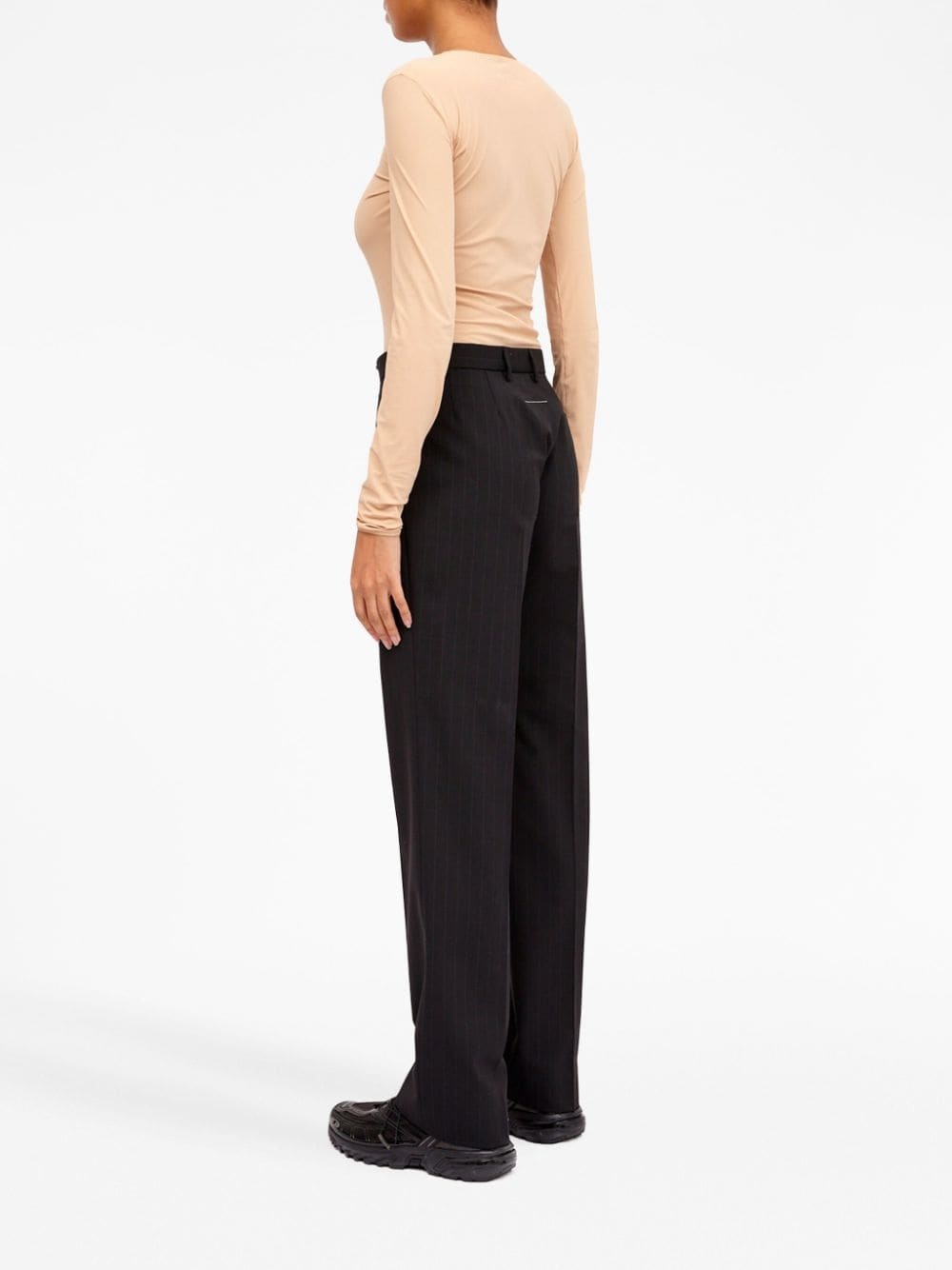 single-stitch logo tailored trousers - 5