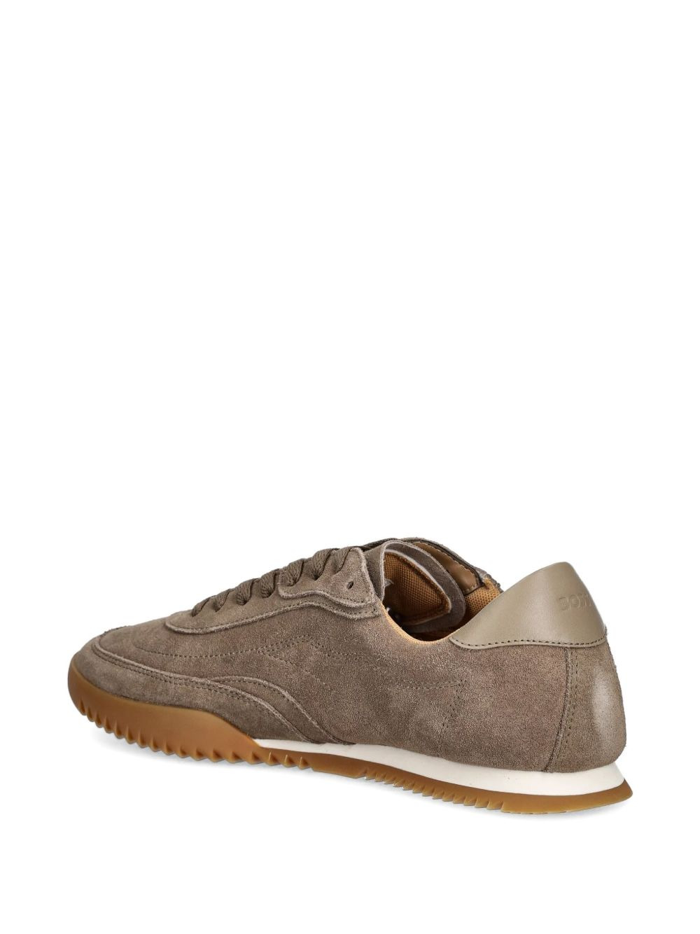suede leather low-top sneakers - 4
