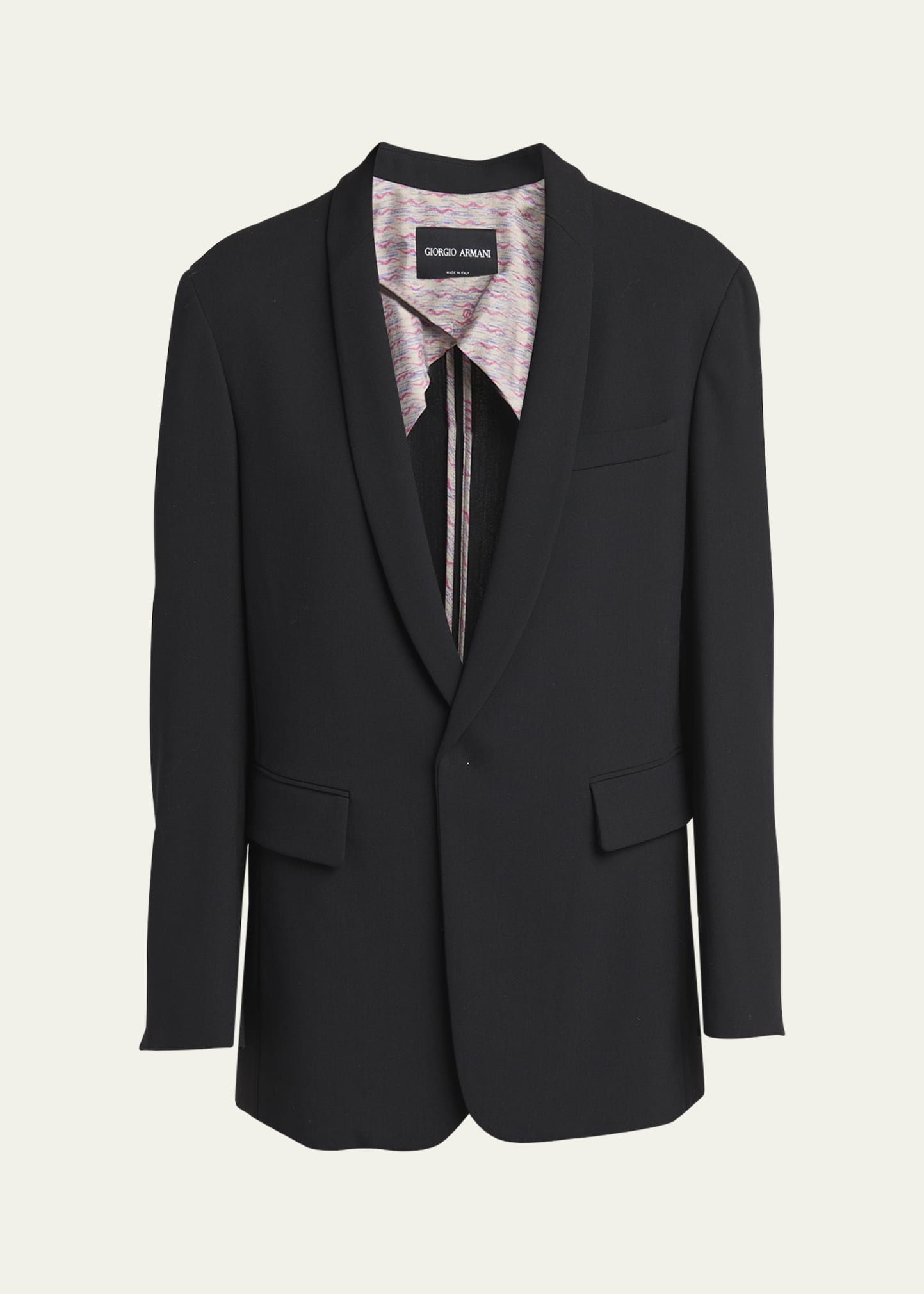 Stretch Wool Relaxed Blazer - 1