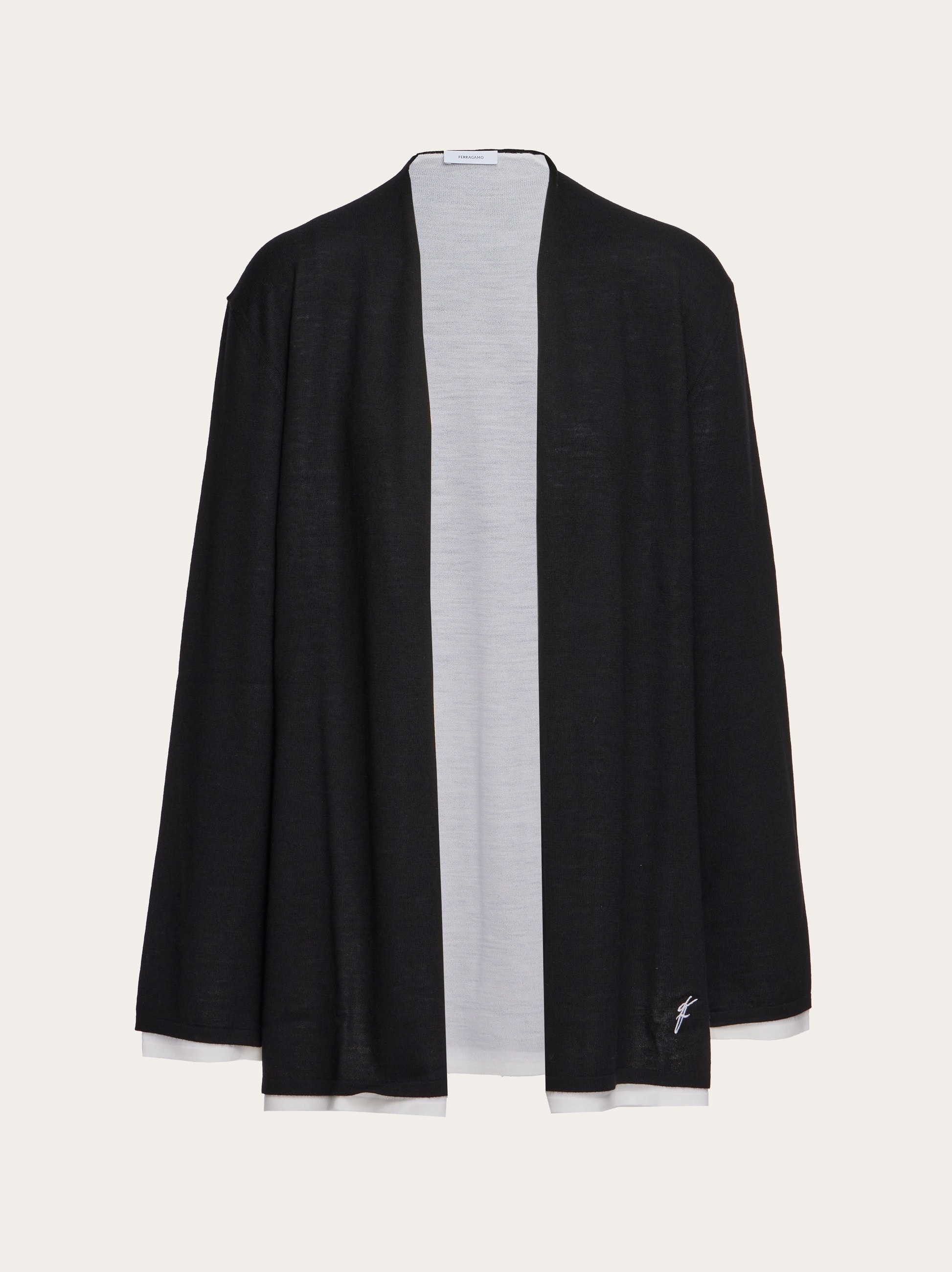 Cardigan with shawl collar - 1