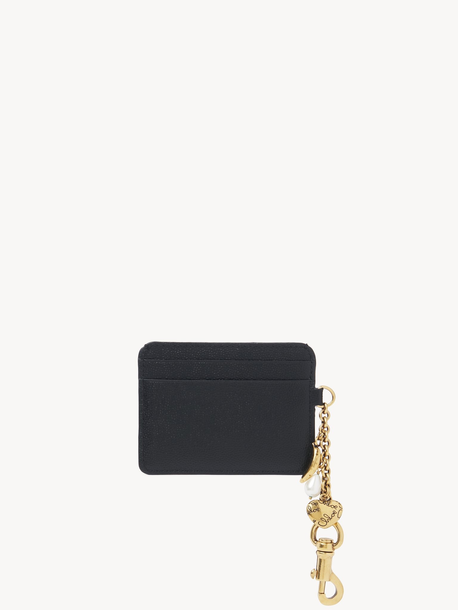 CHLOÉ CHARMS CARD HOLDER IN GRAINED LEATHER - 3