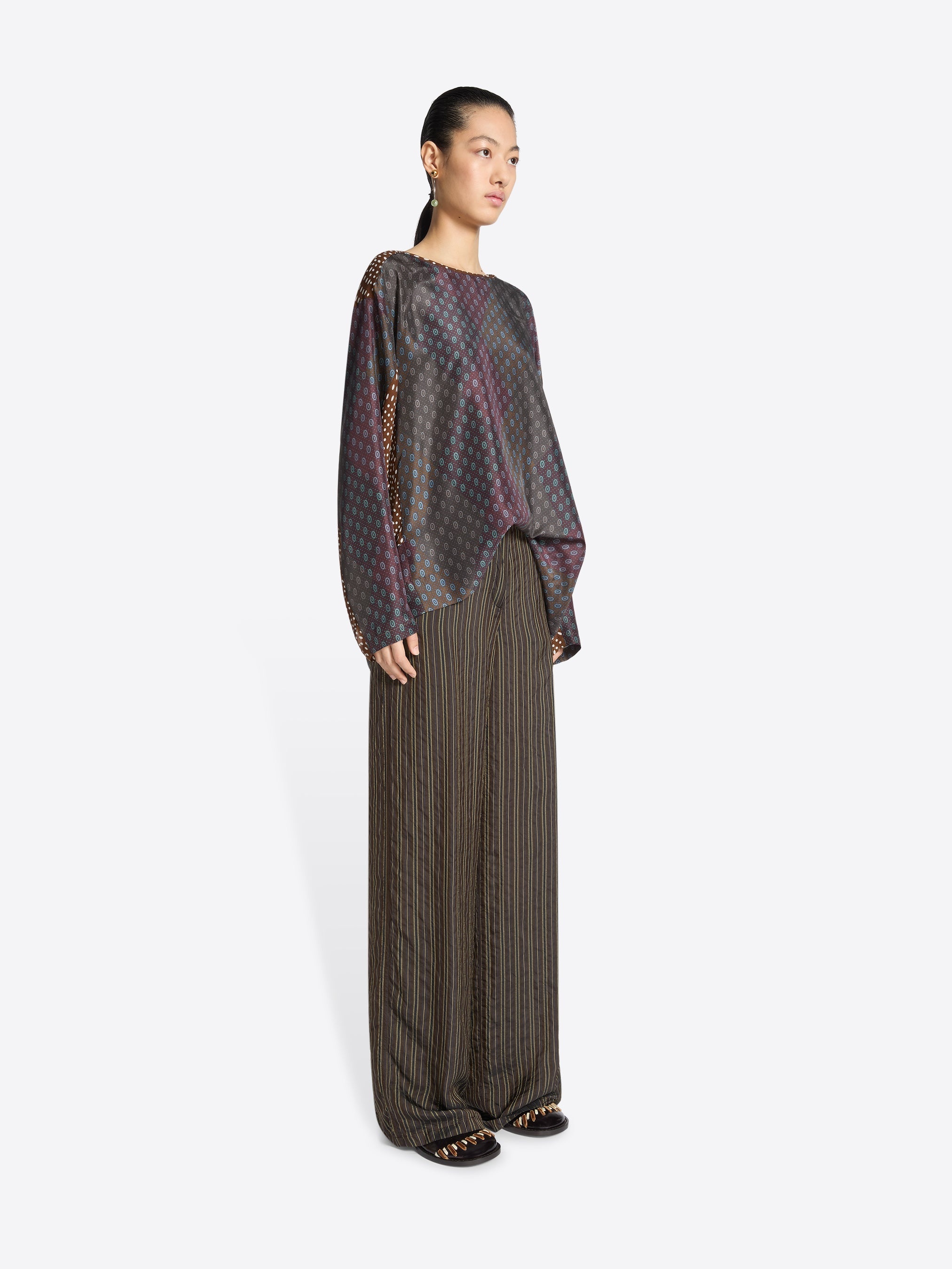 SILK CONTRAST TOP - 3